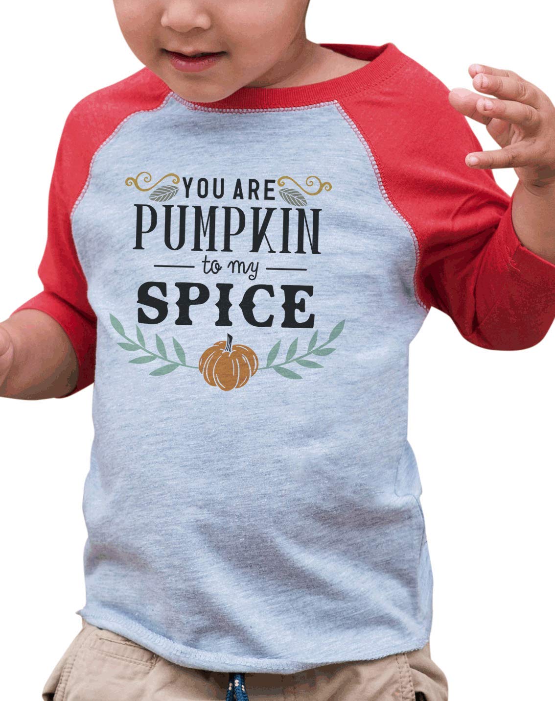 7 ate 9 Apparel Kids Pumpkin Spice T-Shirt - Cute Fall Graphic Tee for Boys & Girls - Perfect for Halloween, Thanksgiving & Autumn Family Photos