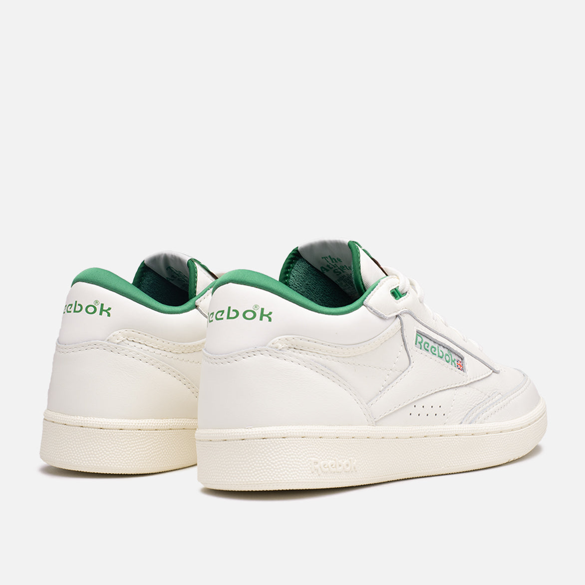 CLUB C MID II VINTAGE Sneakers - White & Green Retro Basketball Shoes for Men | Perfect for Casual Wear, Street Style & Vintage Fashion