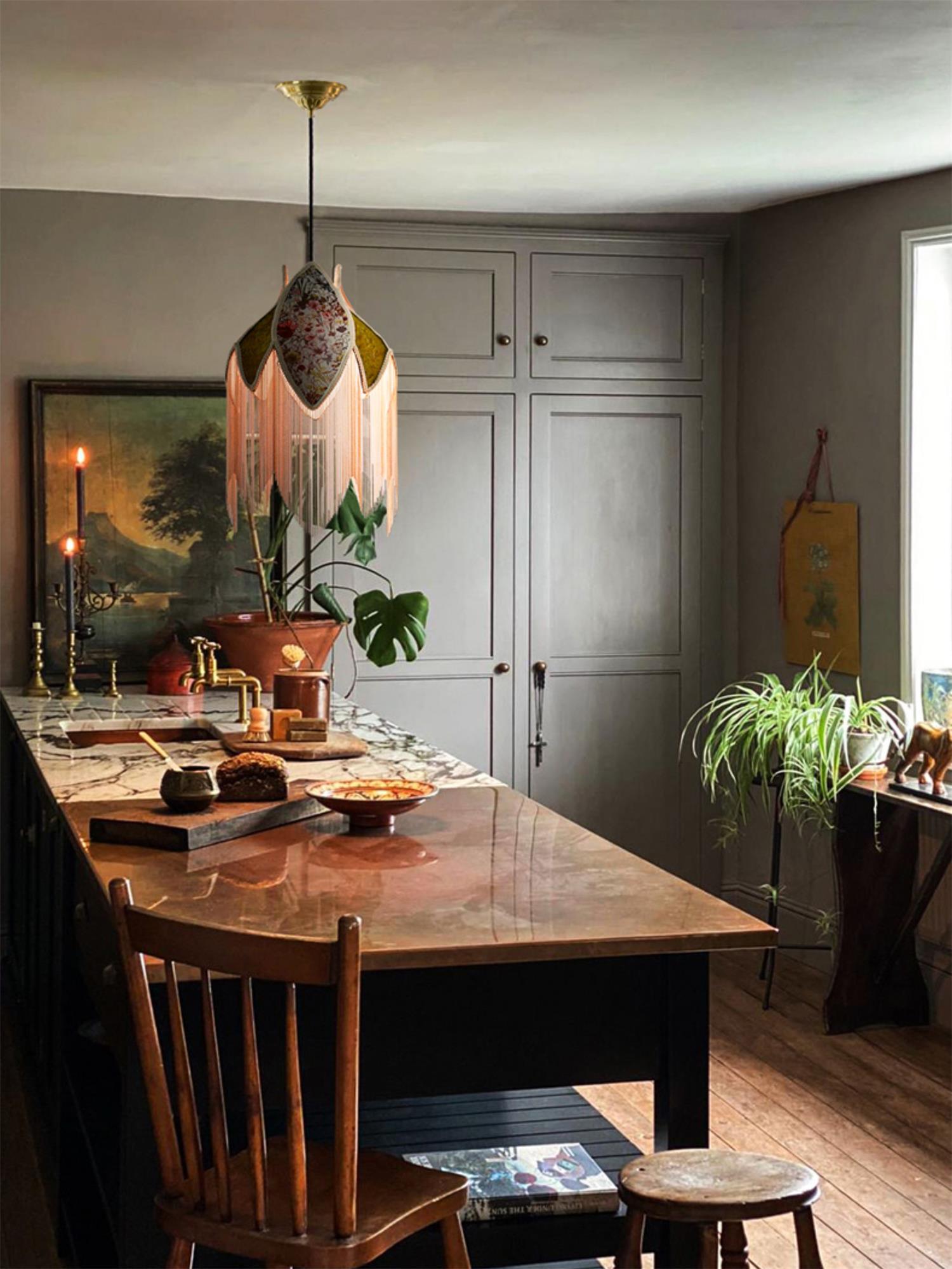 Stylish Bette Fringed Pendant Lamp - Modern Boho Chandelier for Dining Room, Bedroom & Living Room Lighting Decor