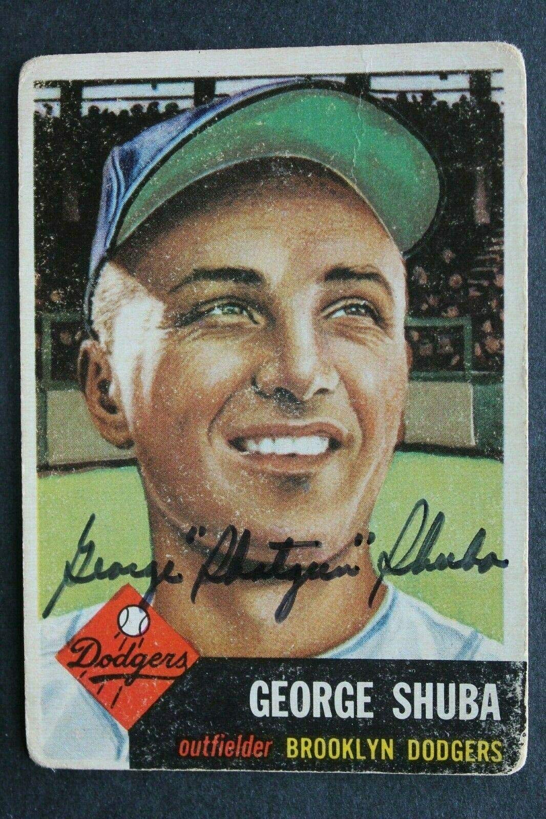George Shuba 'Shotgun' Autographed 1953 Topps #34 Baseball Card - PSA/DNA Certified Vintage Signed Memorabilia for Collectors & Sports Fans - Perfect for Display, Investment & Baseball Memorabilia Collections