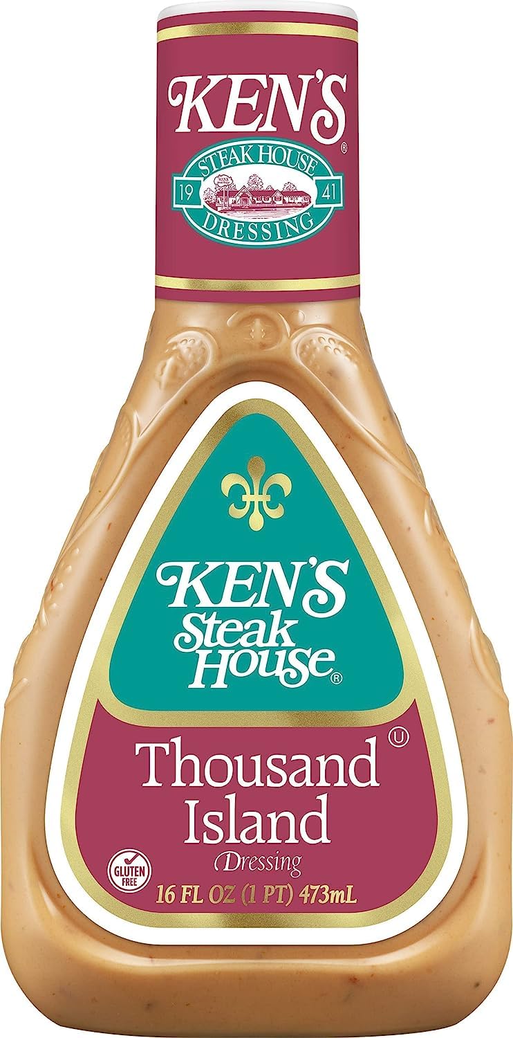 Ken's Steak House Salad Dressing Variety Pack - 16 FL OZ Bottles (1000 Island & Balsamic with Honey) | Perfect for Salads, Sandwiches & Marinades | 3-Pack Bundle