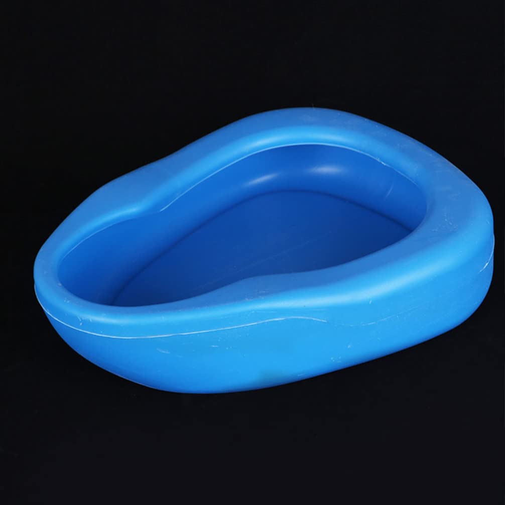 Portable Bed Pan for Elderly & Bedridden Patients - Lightweight Plastic Bedside Commode for Men & Women - Easy Clean Emergency Toilet Pan (Blue) - Ideal for Home Care, Hospitals & Travel - Perfect for Incontinence & Mobility Challenges - Great for Post-Surgery Recovery, Nursing Homes & Emergency Use - Compact Travel Toilet Solution for Seniors & Disabled Adults