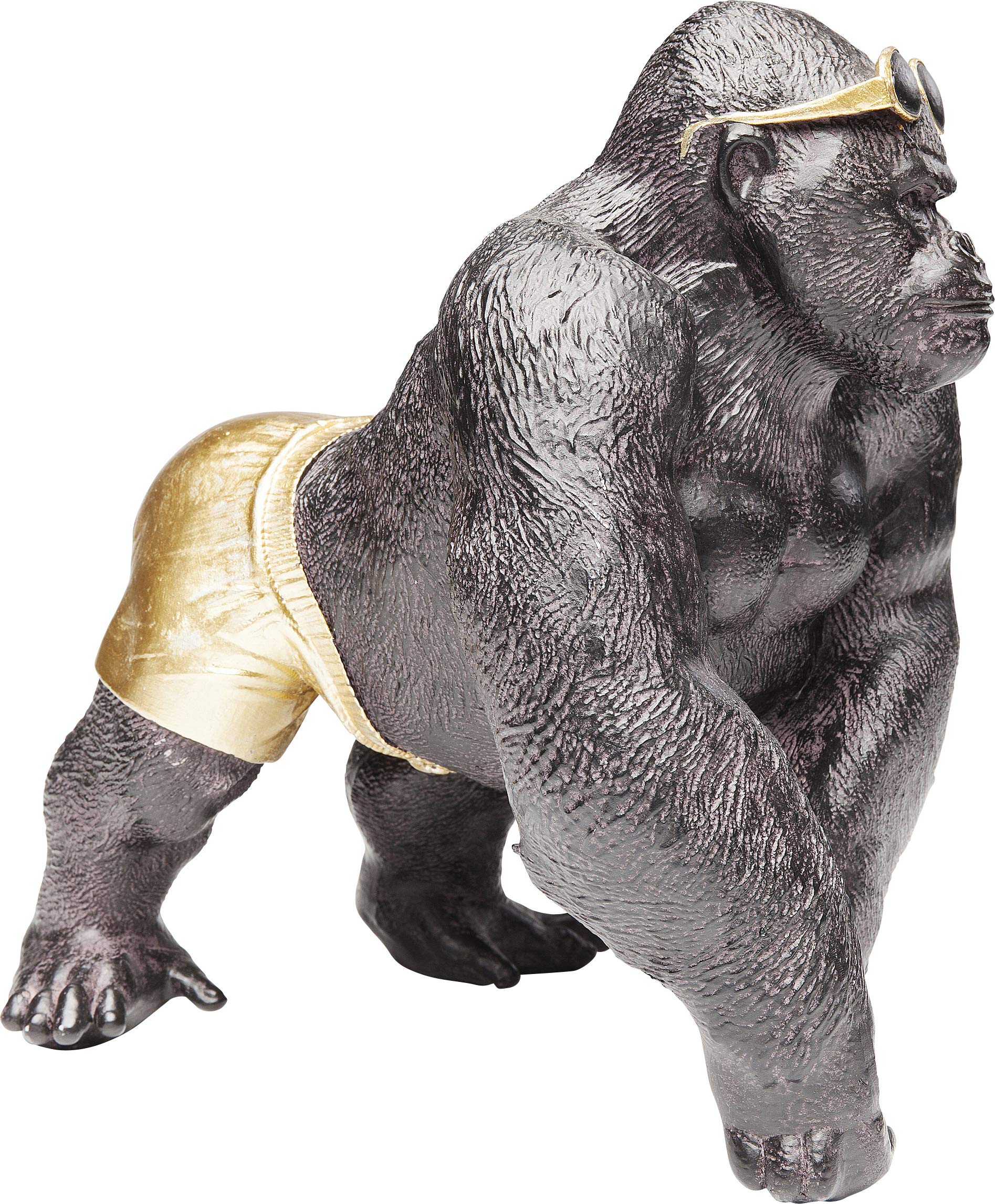 Kare Deco Gorilla at The Beach 20cm Resin Figurine - Perfect for Home Decor, Office Desk, and Beach-Themed Party Decorations