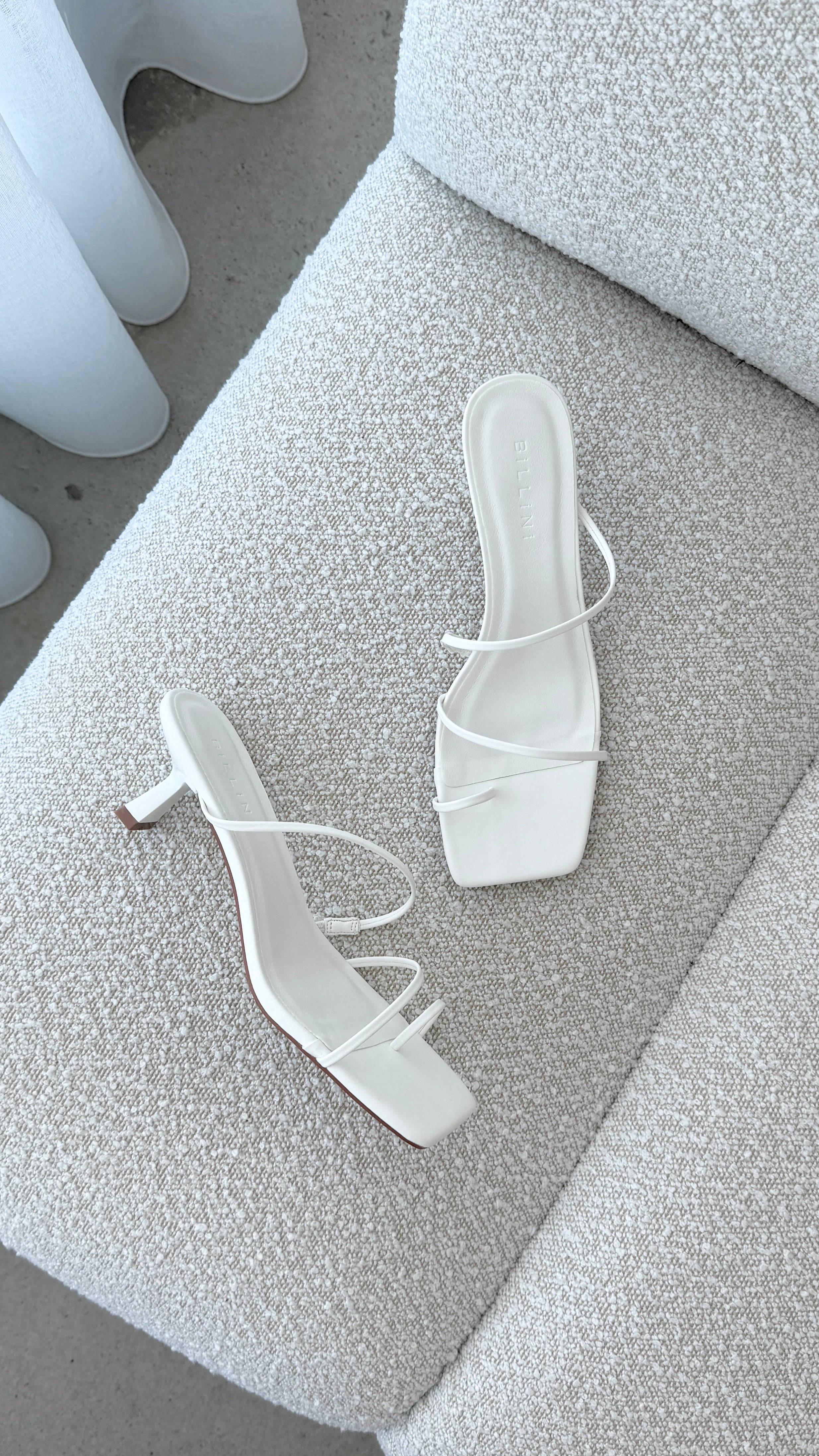 Elegant White Mabel Heel Shoes for Women - Comfortable High Heels for Parties, Weddings & Office Wear