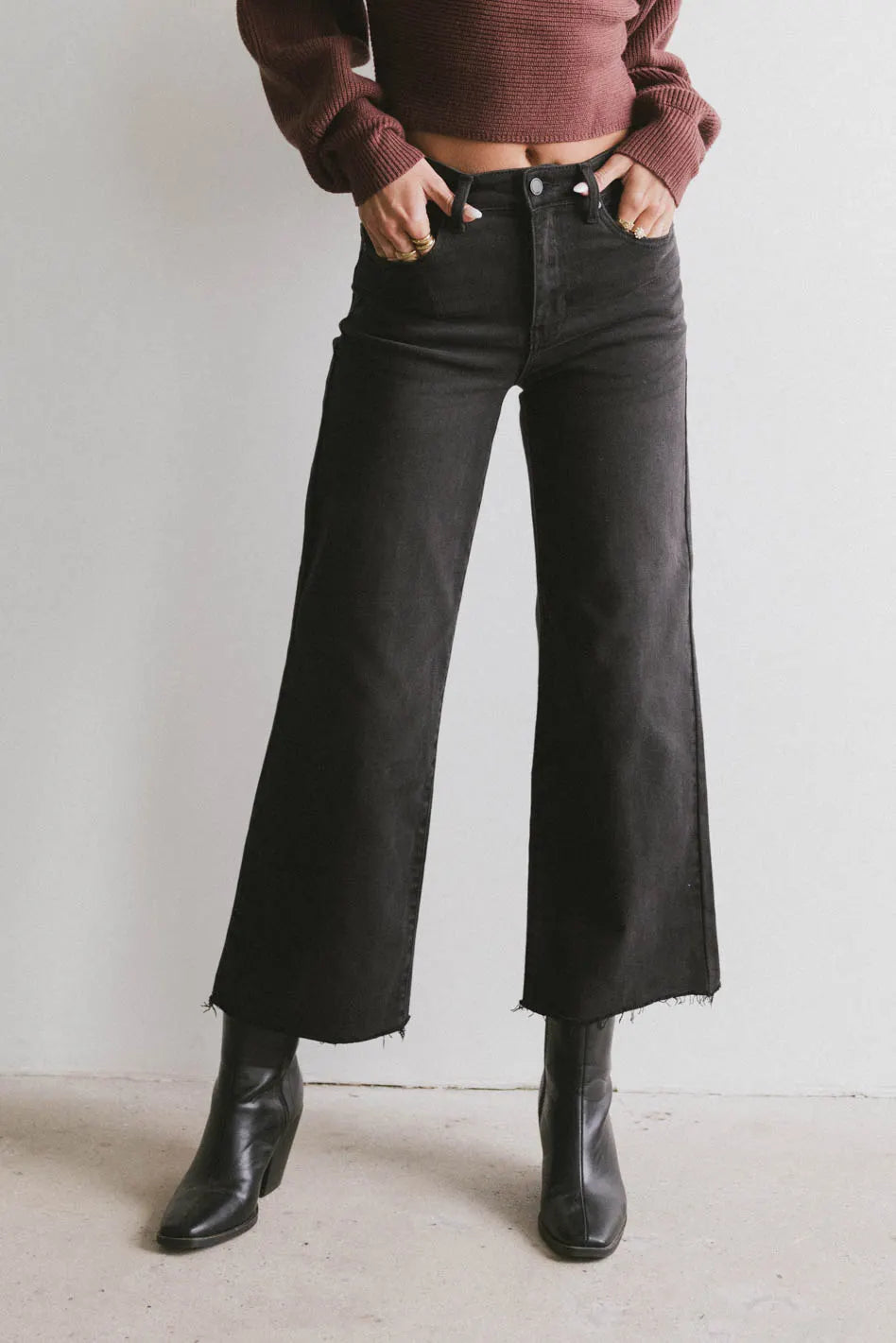 Michaela High Waist Wide Leg Jeans for Women - Stretchy Comfort Denim Pants - Trendy Casual & Office Wear - FINAL SALE
