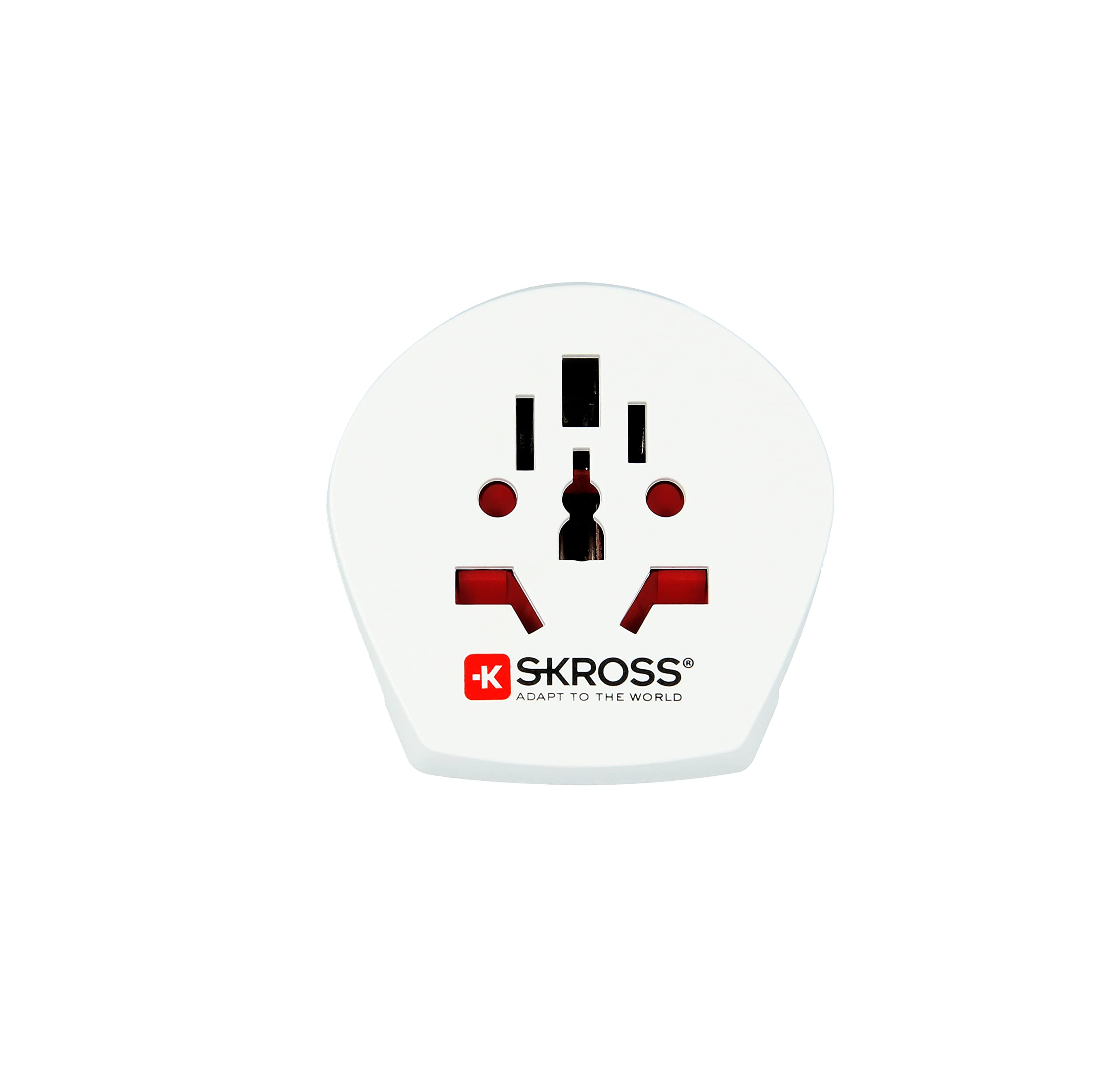 Skross World to USA Travel Adapter - Universal Power Plug Converter for International Travel - White | Perfect for Laptops, Phones & Devices in Hotels & Airports