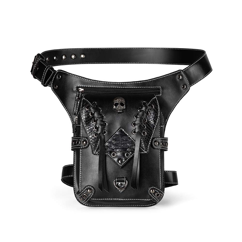 EEFF Women's Vintage Leather Multifunctional Waist Bag - Adjustable Hip/Thigh Pouch for Cycling, Hiking & Travel | Perfect for Everyday Use, Sports & Outdoor Adventures
