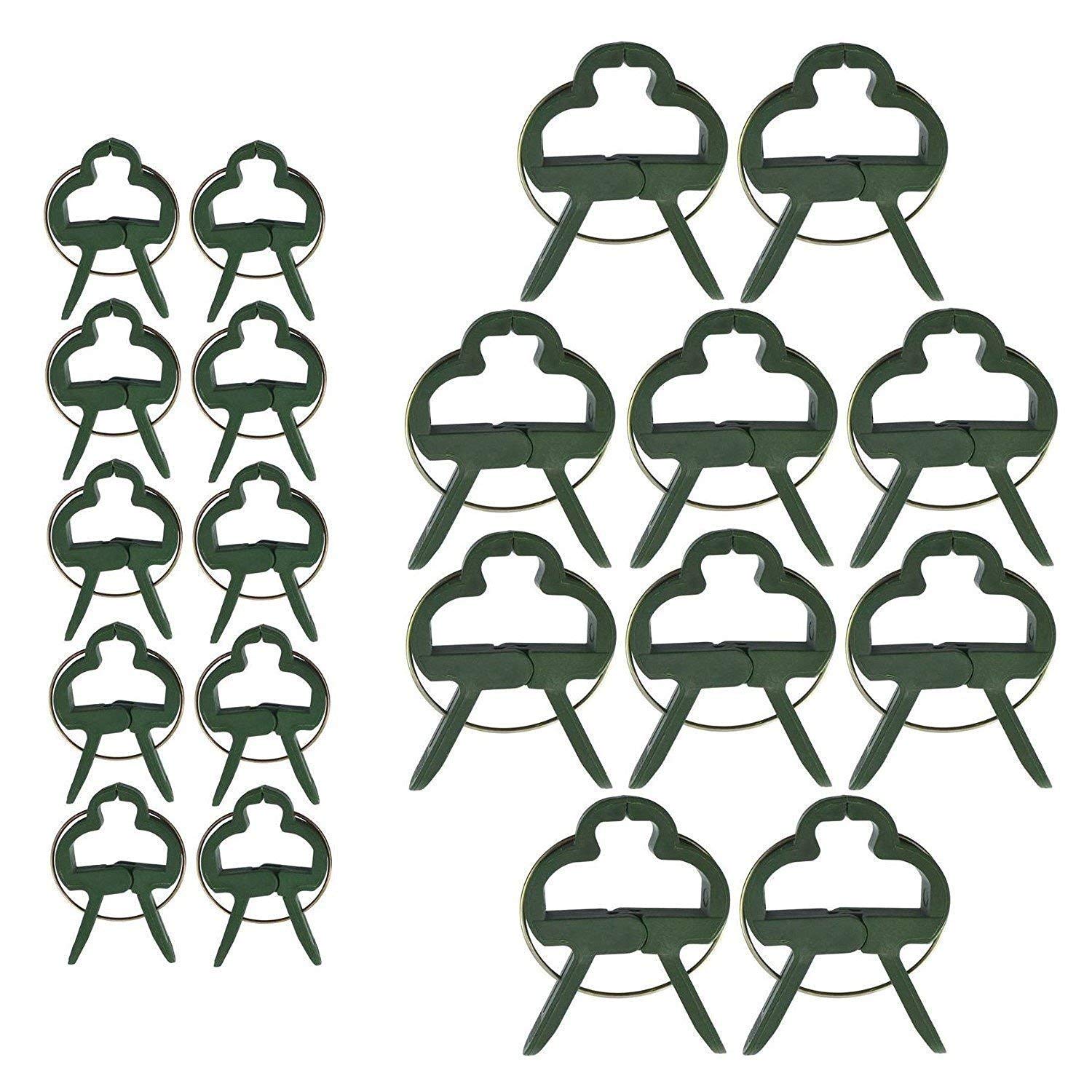 Omenluck 60 Pack Adjustable Garden Plant Clips for Tomatoes & Vines - Soft Grip Plant Support Clips for Vegetables, Flowers, and Climbing Plants - Perfect for Home Gardening, Greenhouses, and Outdoor Plant Care