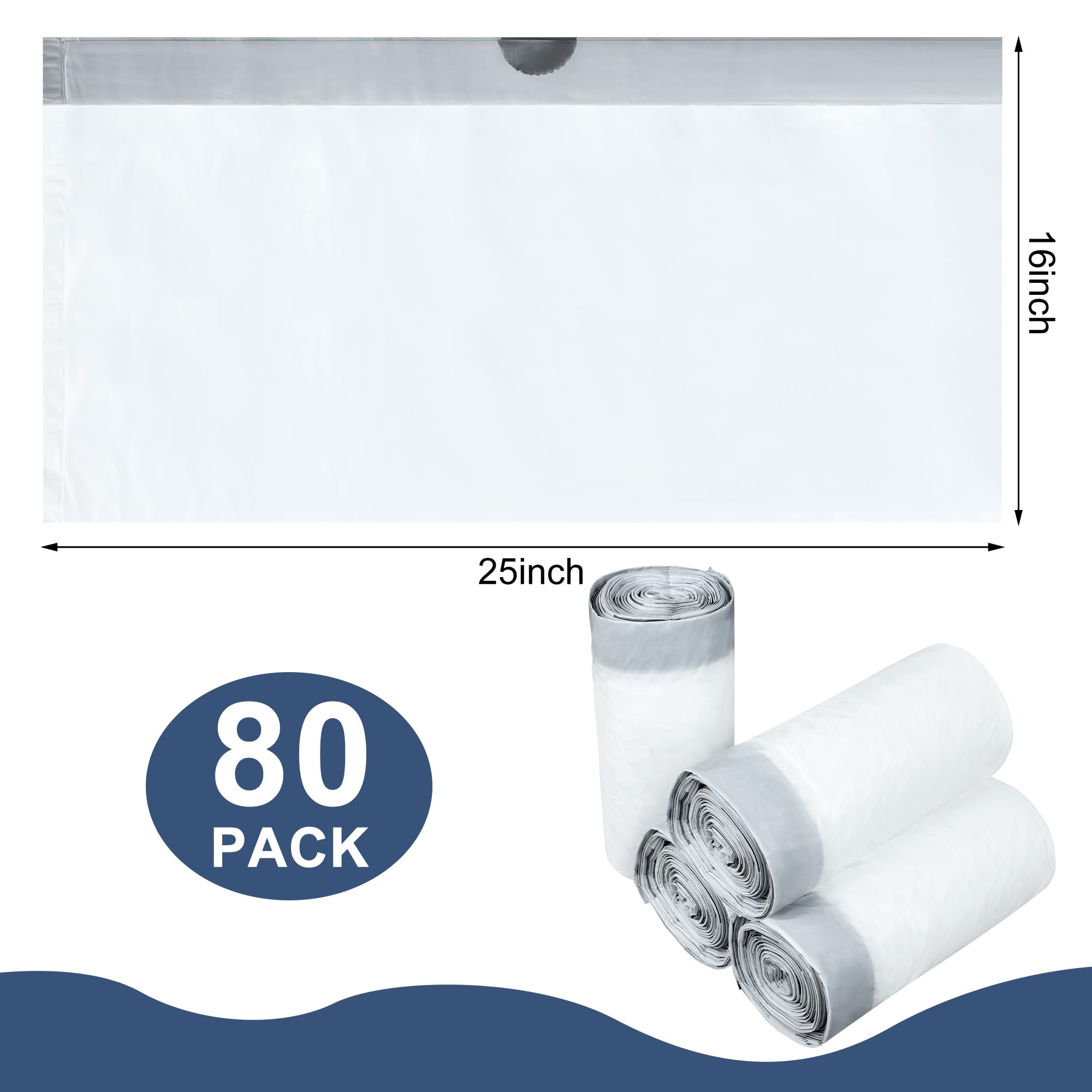 80 Pack Self-Cleaning Cat Litter Box Liners - Drawstring Waste Bags for Automatic Litter Boxes | Durable, Leak-Proof & Easy Cleanup | Perfect for ScoopFree, LitterMaid & Other Self-Cleaning Systems | Keep Your Home Fresh & Odor-Free