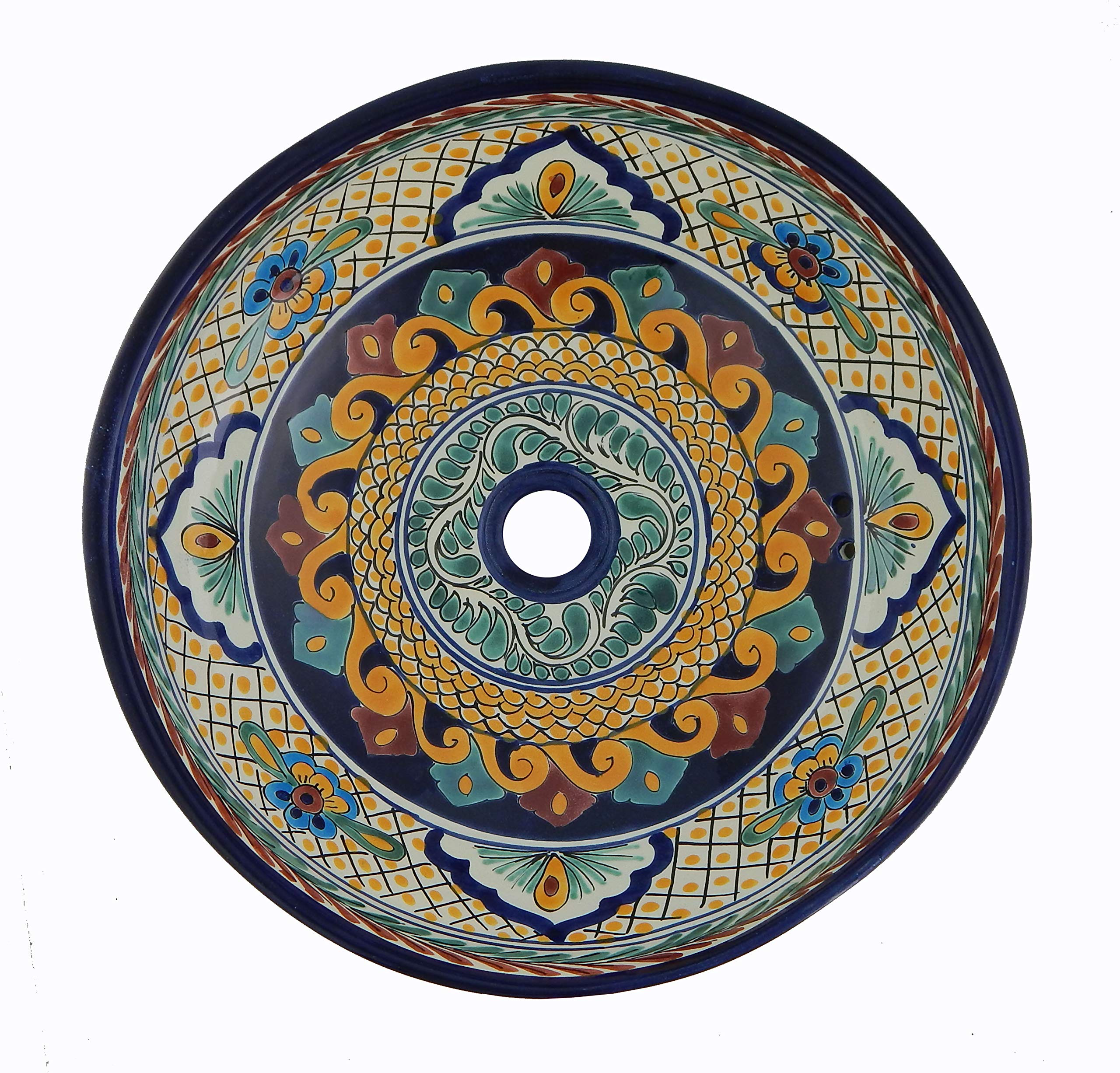 Mexican Ceramic Bathroom Vessel Sink - 16