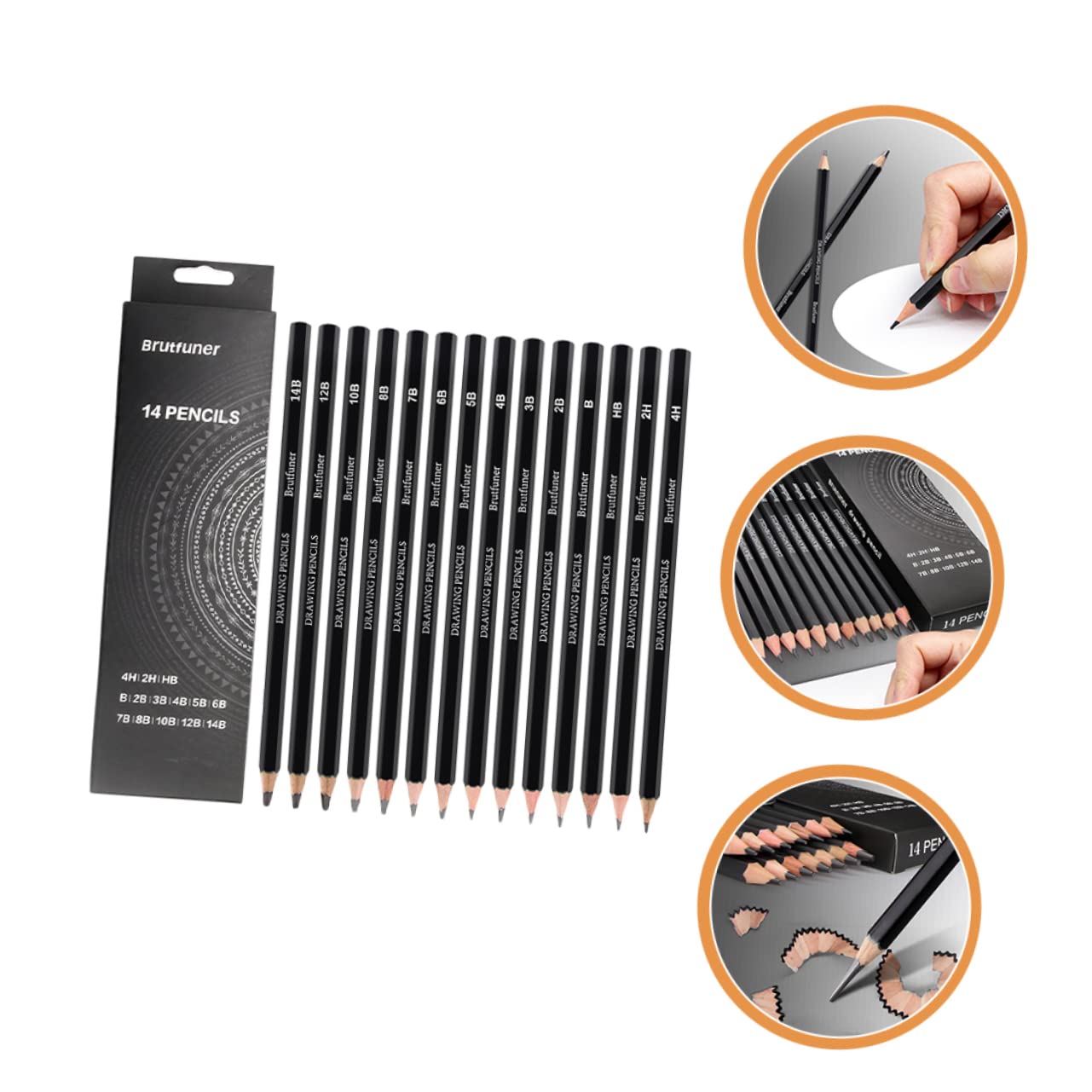 Operitacx 56-Piece Professional Sketch Pencil Set for Artists - Graphite Drawing Pencils for Sketching, Shading & Art Projects - Perfect for Beginners & Professionals (Wooden Case) - Ideal for Studio, Classroom & Home Art Use