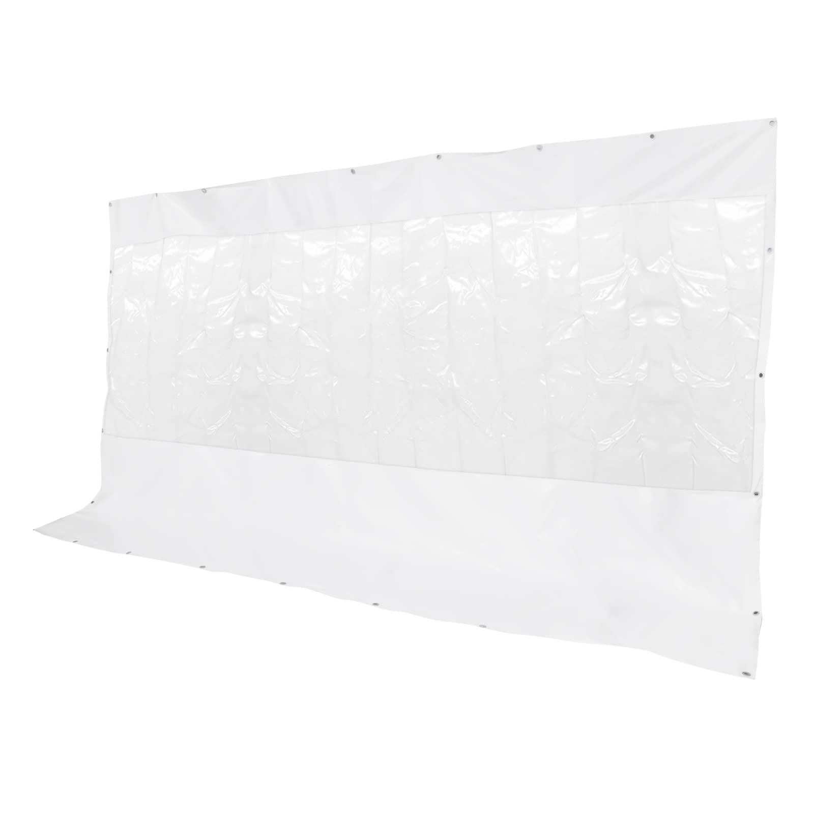 Waterproof Commercial Clear Vinyl Awning Canopy - 8x13 Feet (2.5x4m) Roll-Up Patio Enclosure for Tents, Awnings & Canopies - UV Resistant, Durable White Cover for Outdoor Events, Restaurants & Backyard Parties
