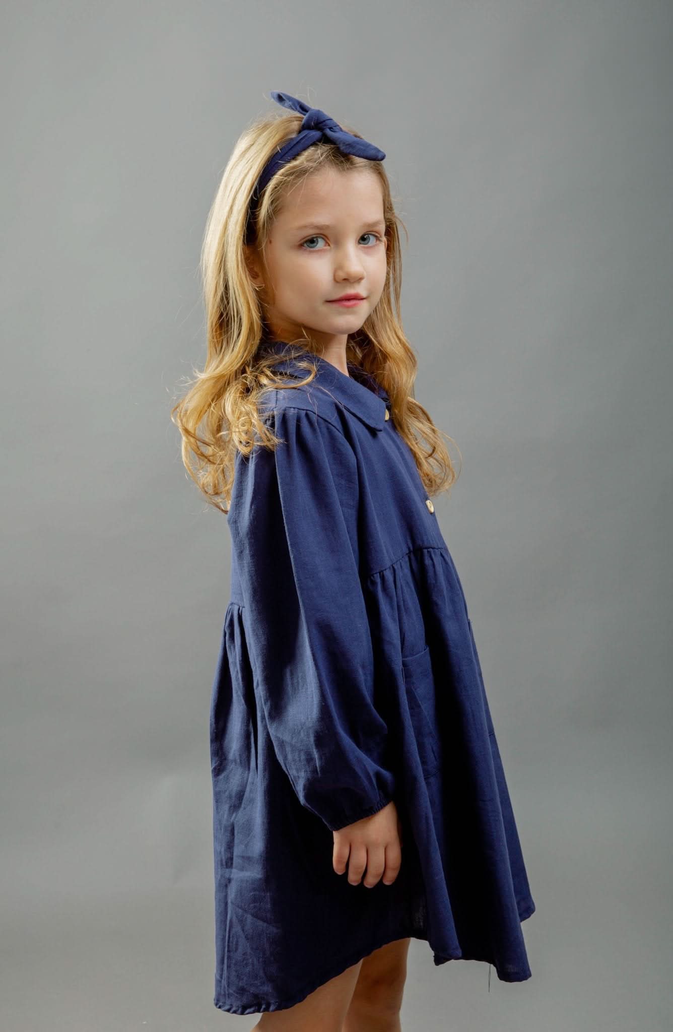 Baby Muslin Cotton Pleated Dress with Headband - Soft & Comfortable for Newborns, Infants & Toddlers - Perfect for Photoshoots, Parties & Everyday Wear