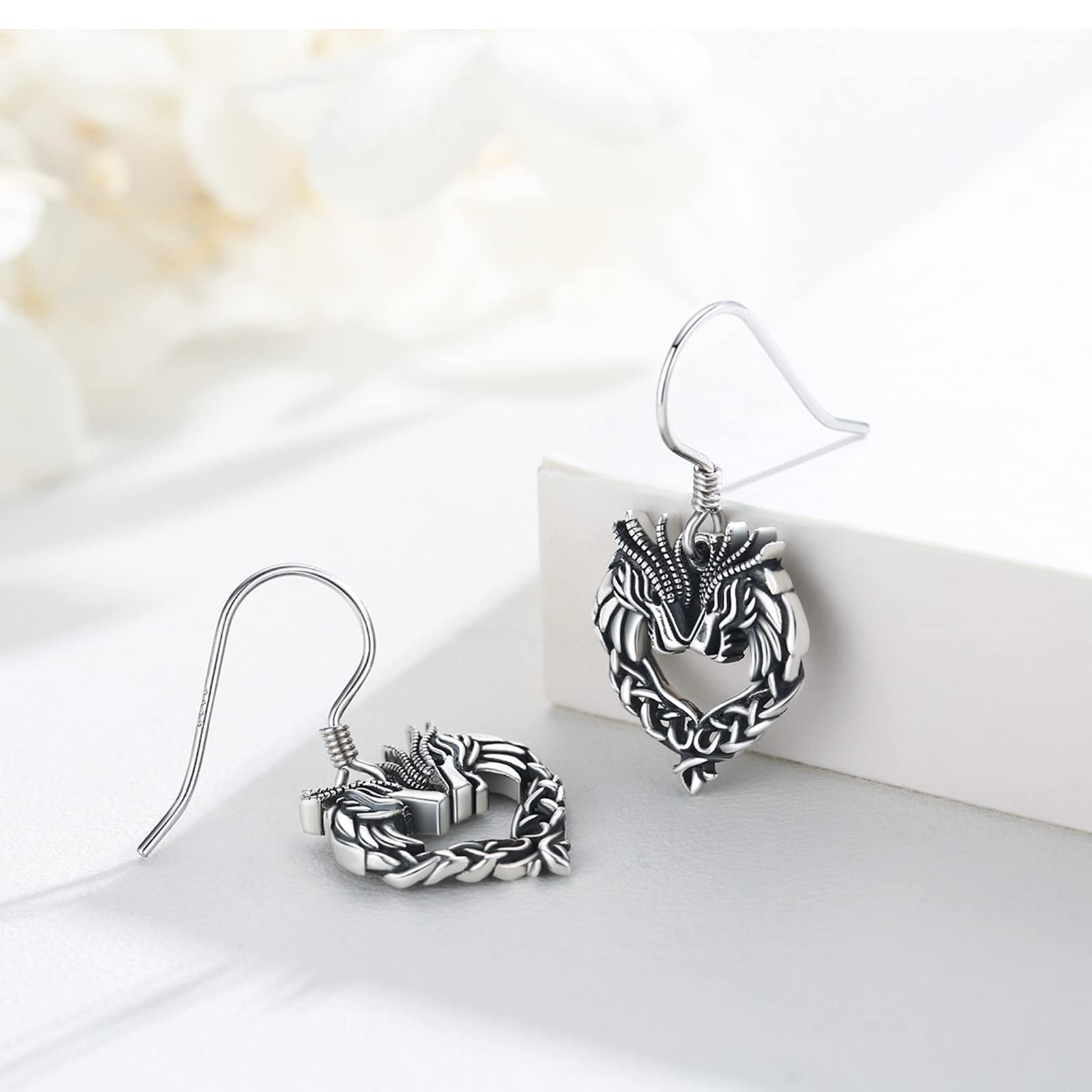 925 Sterling Silver Celtic Animal Earrings for Women - Dragon, Horse, Wolf Dangle Drop Earrings | Unique Celtic Jewelry Gifts for Her | Perfect for Parties, Weddings & Everyday Wear