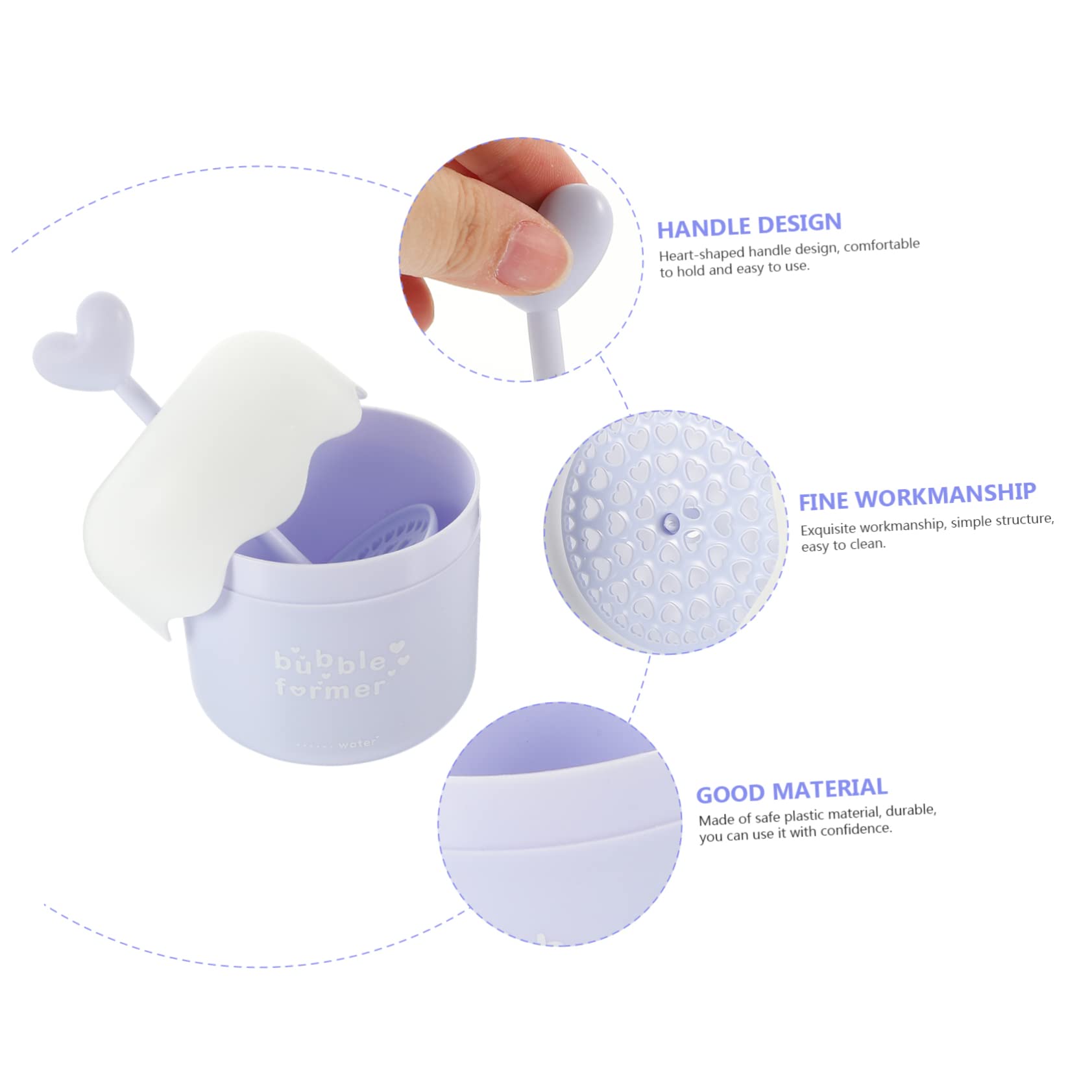 FRCOLOR Portable Face Bubble Maker & Foam Maker for Face Wash - 2 Pack Set - Easy to Clean - Perfect for Travel, Spa Days & Gentle Skin Cleansing