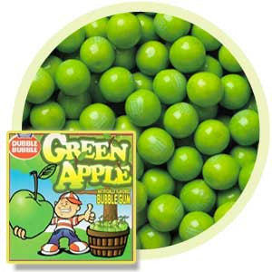 Dubble Bubble Green Apple Gumballs - 850 Count Bulk Pack | Fun Party Favors, Classroom Treats & Candy Shop Supplies