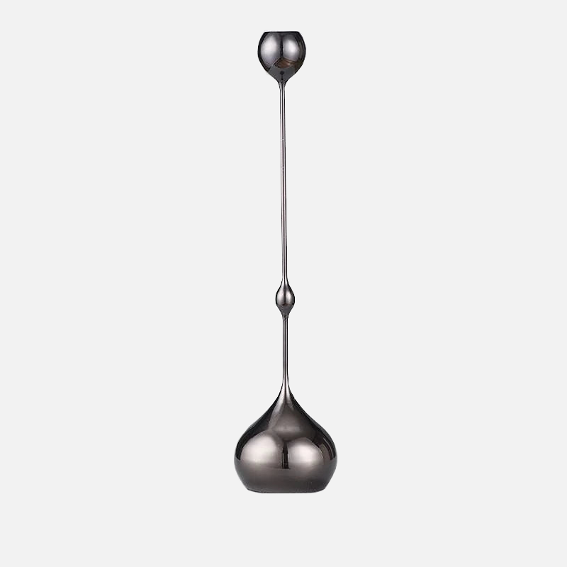 Elegant Chrome Drop Dining Candle Holder Set - Modern Table Centerpiece for Romantic Dinners, Wedding Decor & Home Ambiance Lighting
