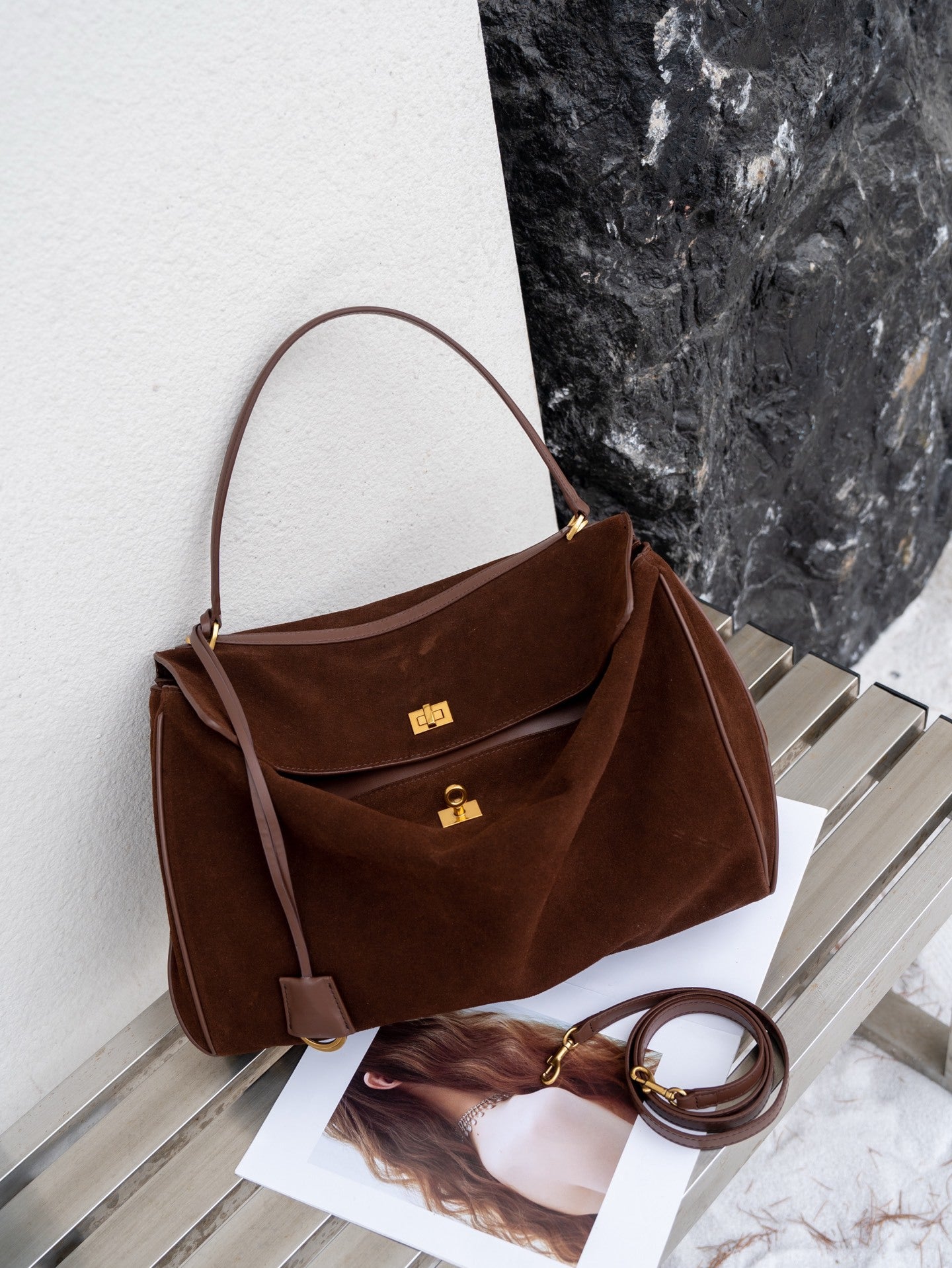 Premium Genuine Leather Shoulder Bag for Women - Fashionable Crossbody Purse with Adjustable Strap - Perfect for Work, Travel & Everyday Use