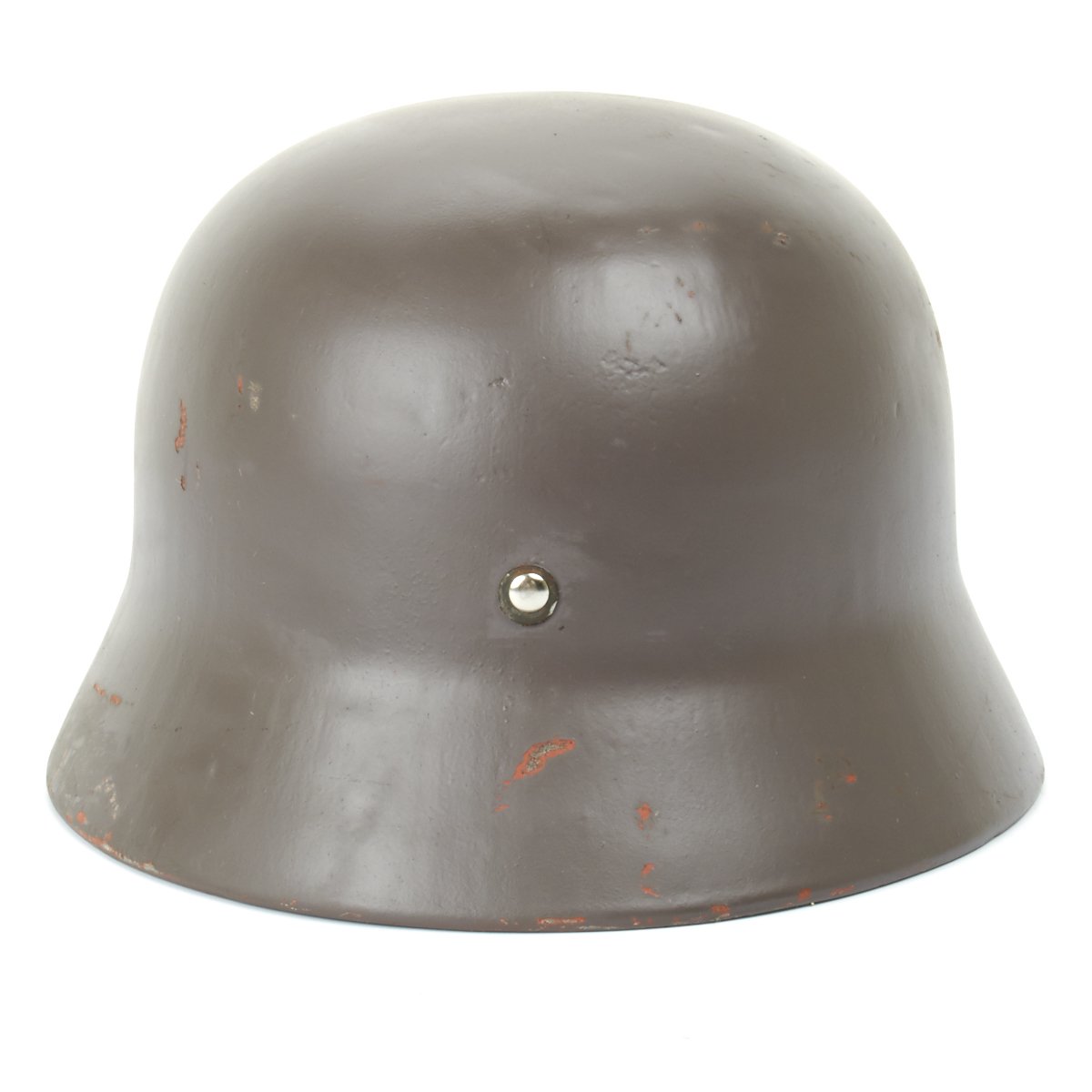 Original German WWII M40 Stahlhelm Steel Helmet - Size 66, Authentic Maker Marked, Military Collectible for Reenactment & Display