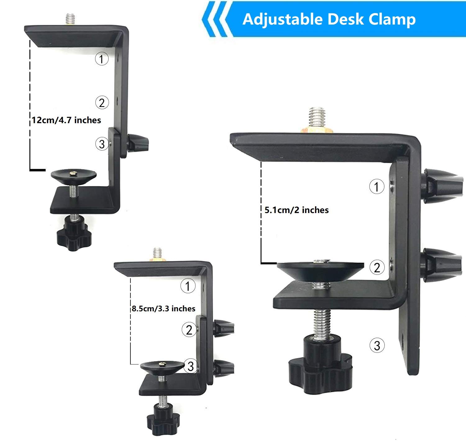 AceTaken Overhead Camera Stand with Desk Clamp - Compatible with Canon DSLR Cameras for Video Recording, Vlogging & Live Streaming - Perfect for YouTube, TikTok & Online Teaching