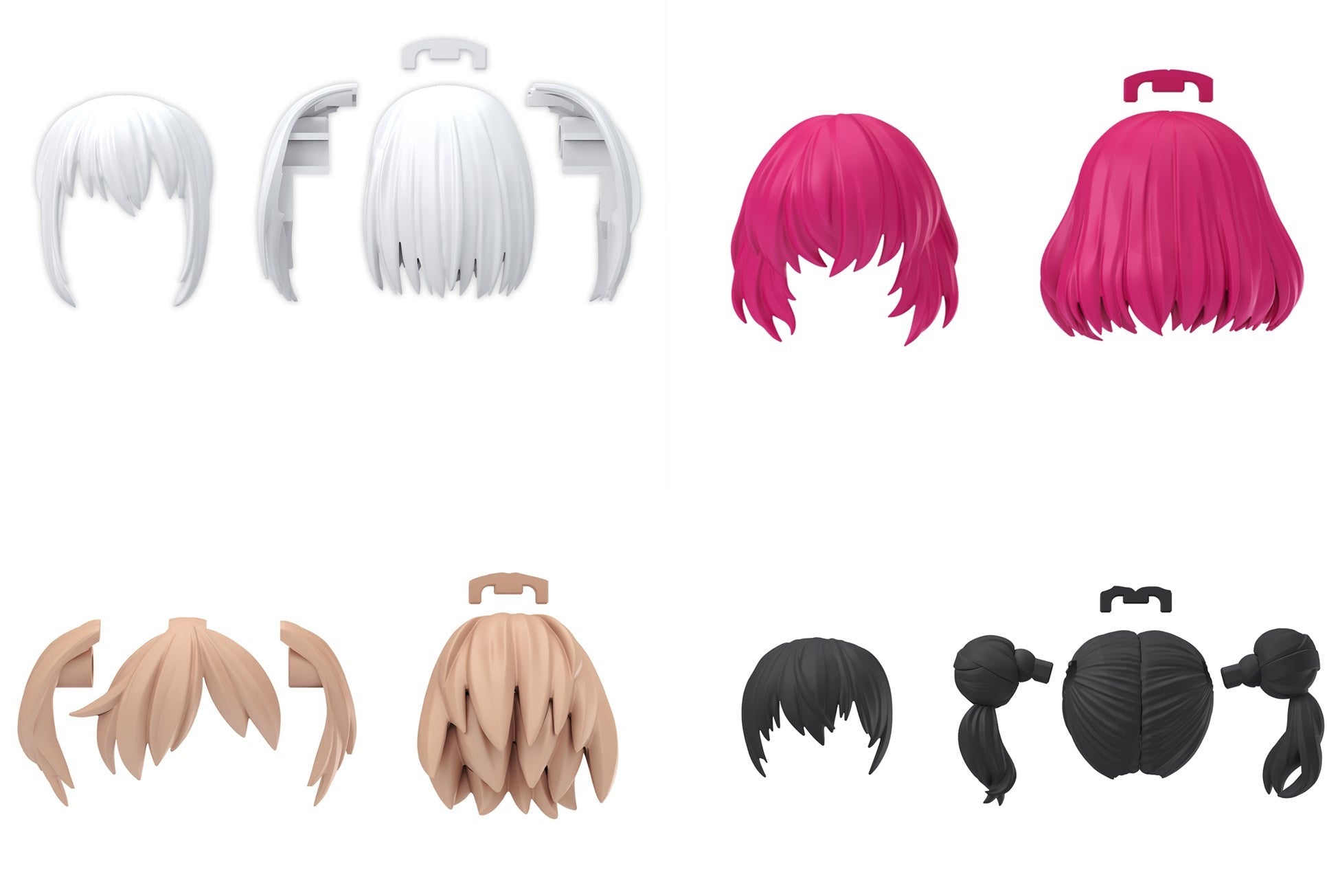 Bandai 30 Minutes Sisters 30MS Option Hair Style Parts Vol. 10 Accessory Kit (Box/4) - Anime Model Customization for DIY Figure Collectors - Perfect for Cosplay, Display, and Photography