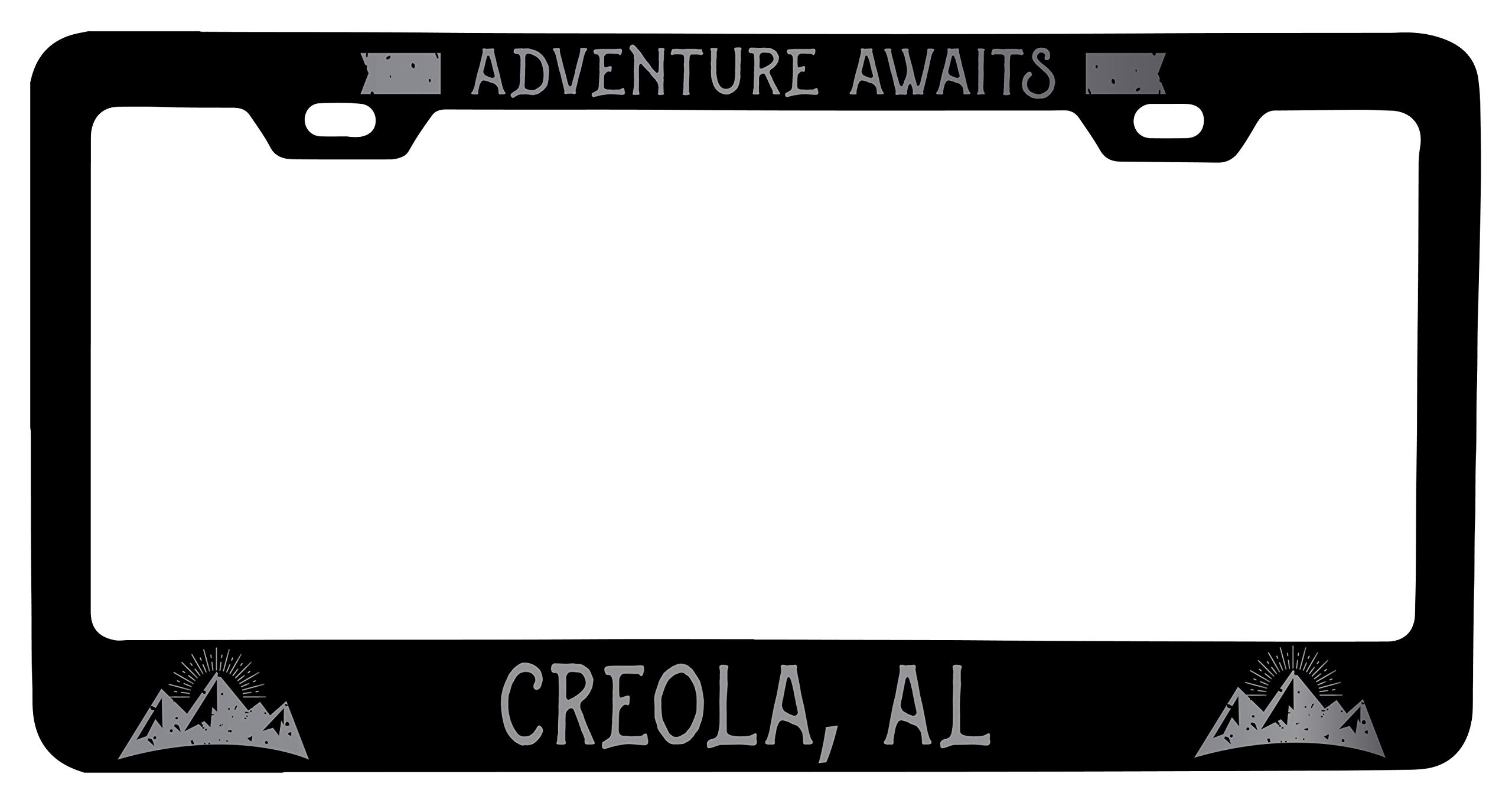 Custom Laser Etched Vanity Black Metal License Plate Frame - Personalized Car Accessory for Alabama Fans - Perfect for Cars, Trucks & Gifts