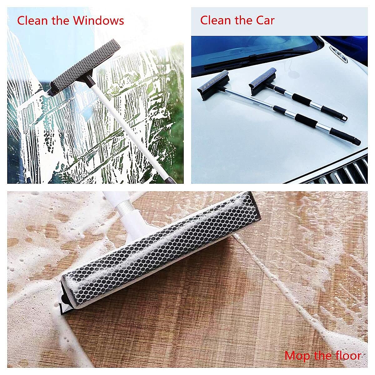 New Outdoor Window Cleaner Tool - Non-Magnetic Window Scraper for Car & Home Cleaning - Perfect for Hard-to-Reach Windows, Glass Doors, and Vehicle Windows