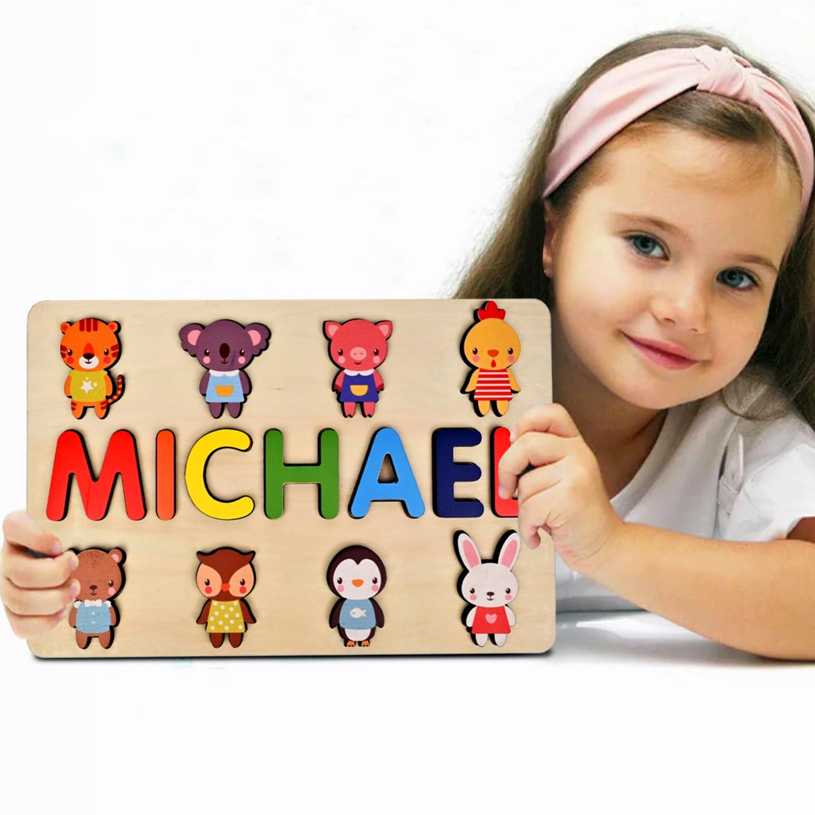 Personalized Wooden Name Puzzles for Kids - Handmade Custom Name Puzzle for Boys & Girls - Unique Baby Shower, Birthday & Toddler Learning Toys - Perfect for Early Education & Playtime at Home
