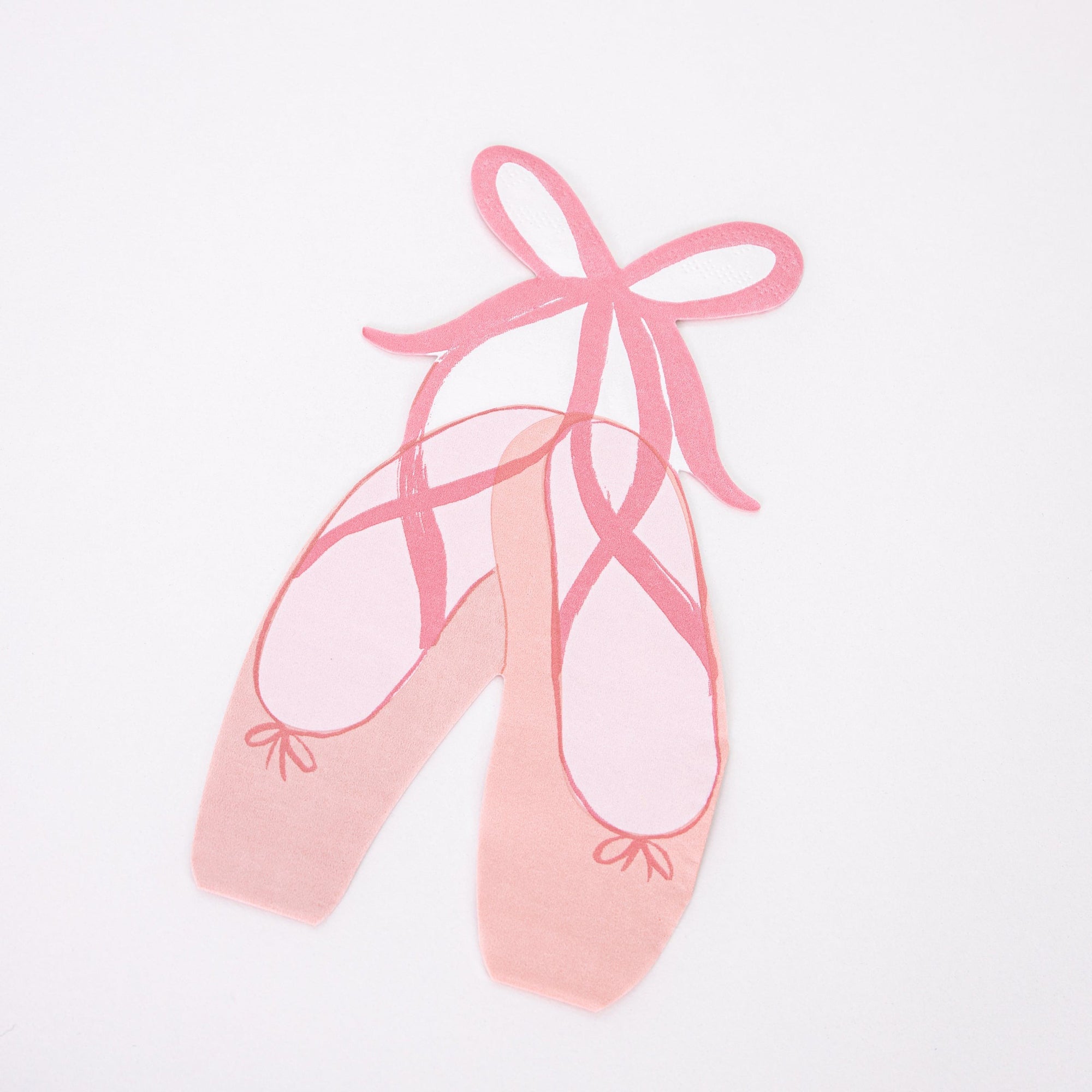 Elegant Ballerina Ballet Slippers Shaped Paper Napkins - 16 Count for Tea Parties, Bridal Showers & Special Occasions