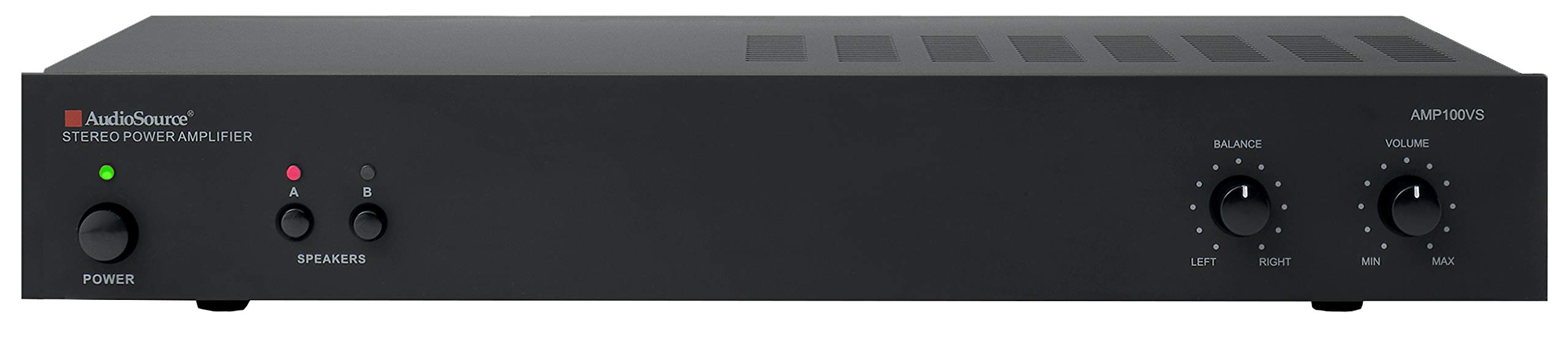 AudioSource AMP100VS Stereo Power Amplifier - 2 Channel Home Audio Amplifier for Speakers, Turntables & Sound Systems | Perfect for Home Theater, Music Listening & Entertainment