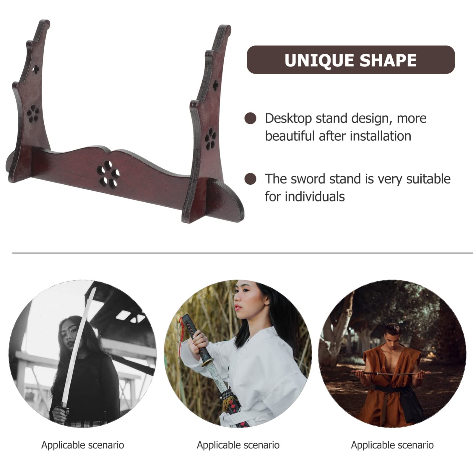 Premium Wooden Shelf Bracket Stand - Single-Tier Flute & Piccolo Organizer Rack for Musical Instruments | Wall Mount or Desk Topper | Perfect for Home Decor, Samurai Sword Display & Household Storage