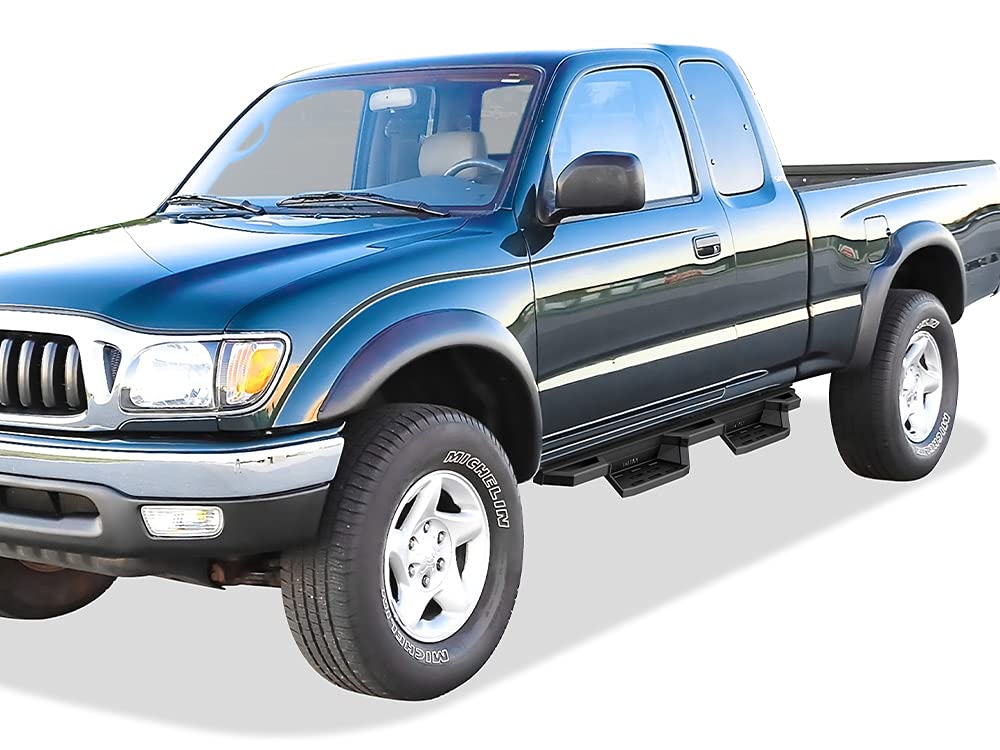 APS Drop Steps Running Boards for Toyota Tacoma 1995-2004 Extended Cab - Heavy Duty Nerf Bars for Off-Road & Daily Driving