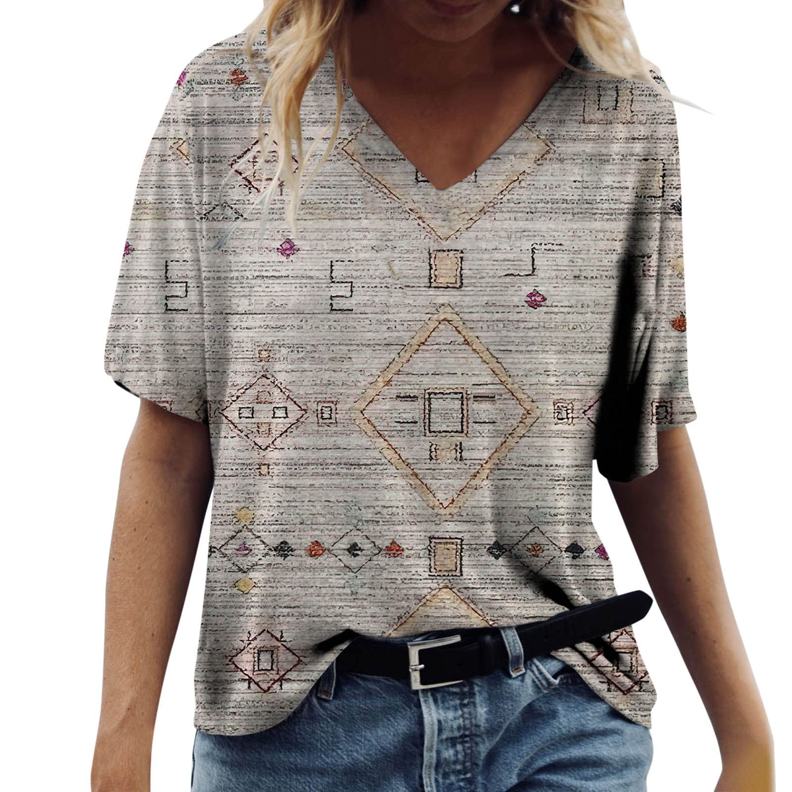 Women's Summer Tops - Vintage Loose Fit Casual T-Shirts Short & Long Sleeve Tees for Beach, Travel & Everyday Wear