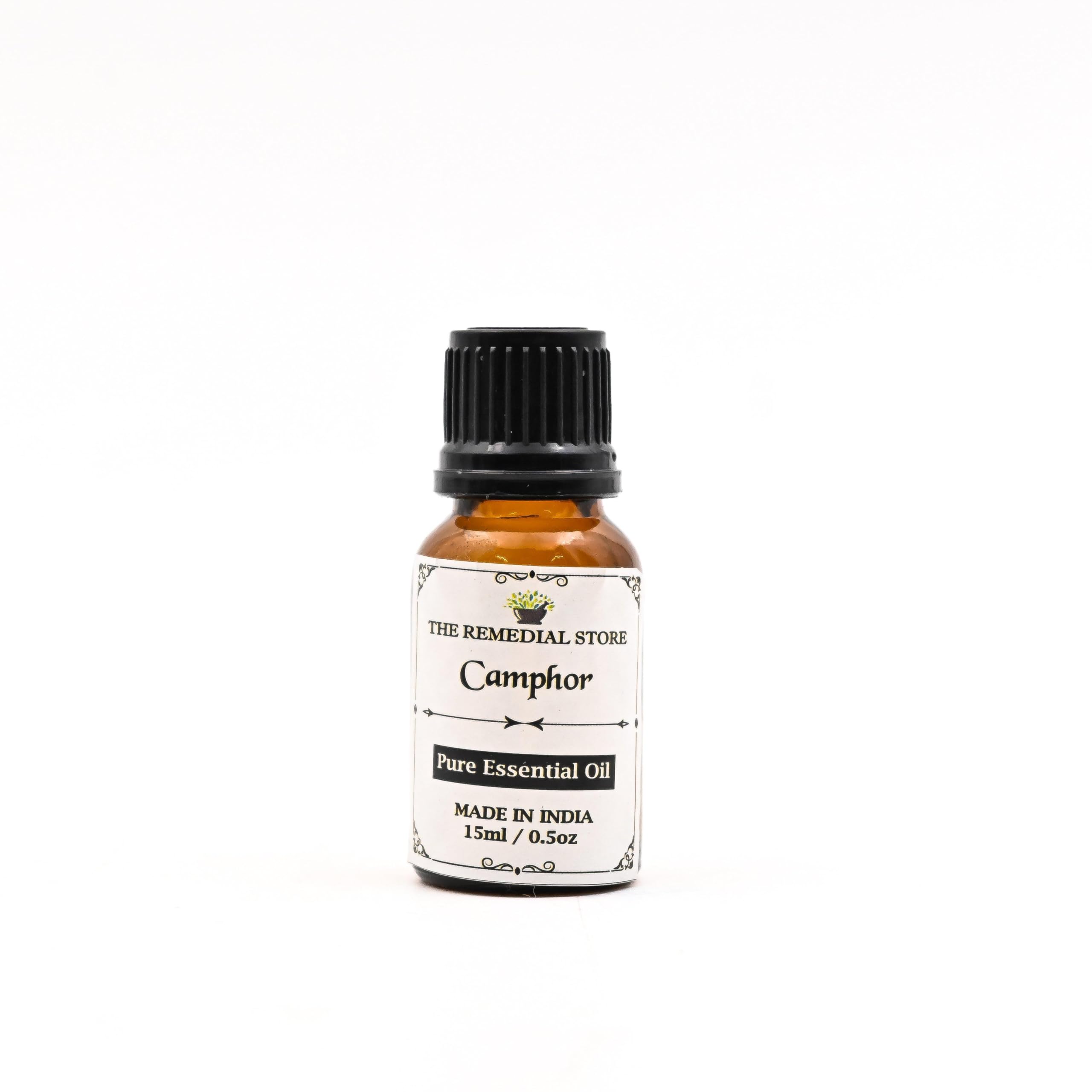 THE REMEDIAL STORE 100% Pure Camphor Essential Oil - Natural Aromatherapy Bath Oil, Preservative-Free & Organic - Perfect for Relaxation, Stress Relief & Spa Treatments