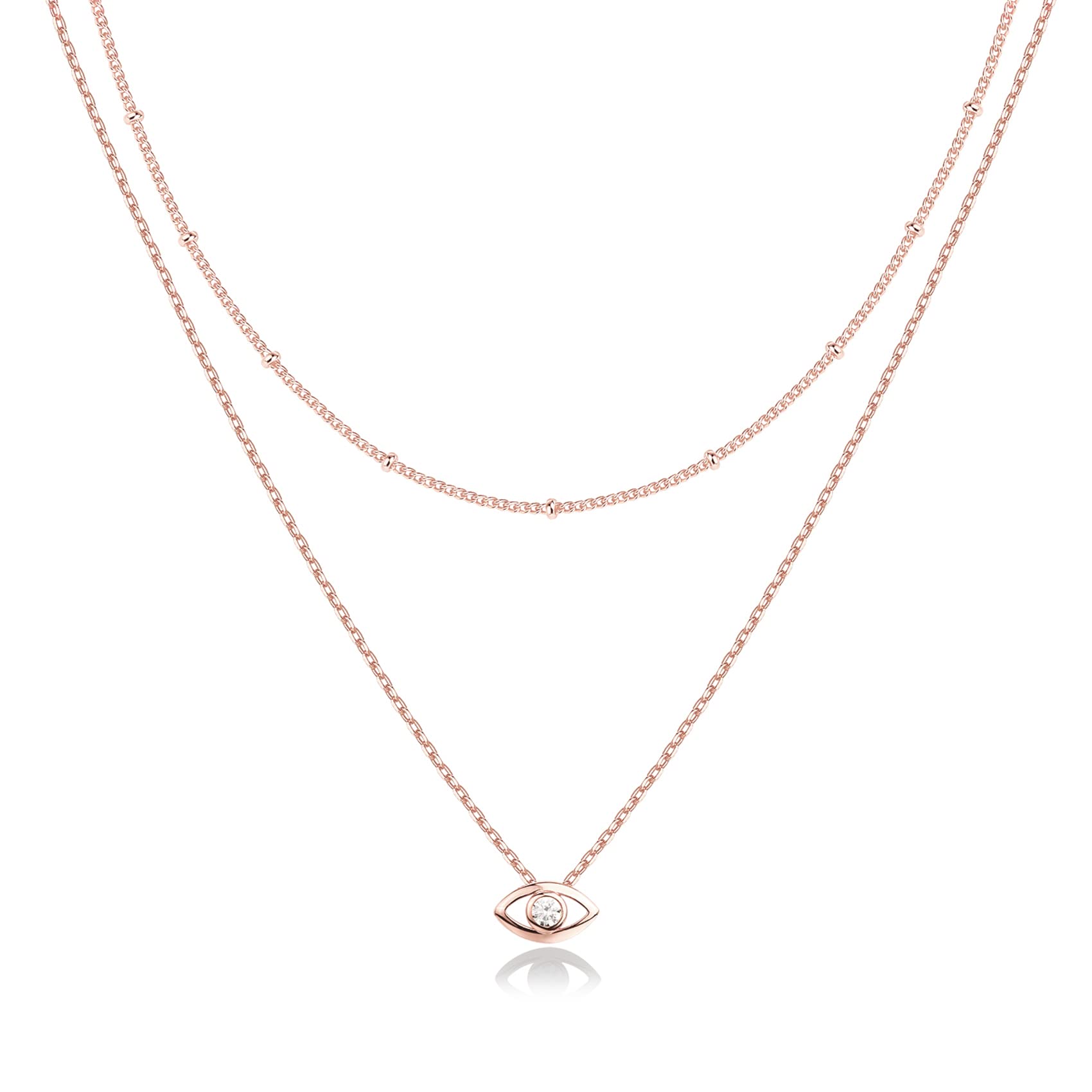 PAVOI 14K Gold Plated Layering Necklaces for Women - Minimalist Butterfly, Heart, Lock, Evil Eye, Coin, Lightning Bolt, Circle & Cross Pendant Jewelry Set | Perfect for Everyday Wear, Gift Giving & Special Occasions