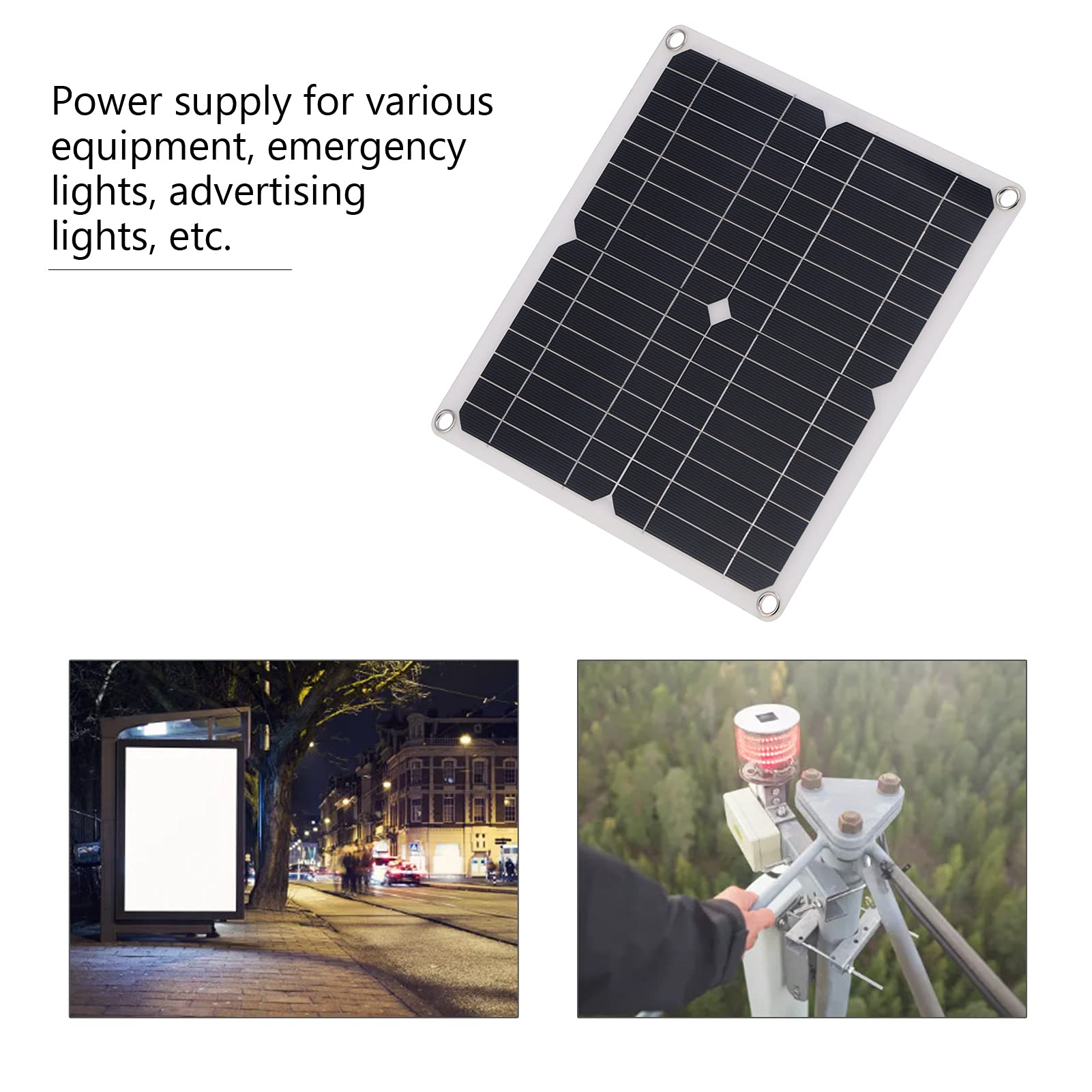 15W 18V Solar Panel Charger - IP65 Waterproof Solar Cell Board for Cars, Boats, RV & Outdoor Power Supply | Perfect for Camping, Marine & Emergency Charging
