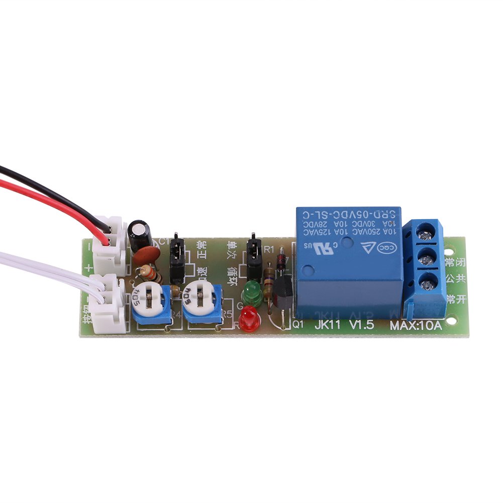 5V DC Adjustable Timer Relay Switch Module - On/Off Delay Timer (0-15 Minutes) for Home Automation, Industrial Control & DIY Electronics Projects