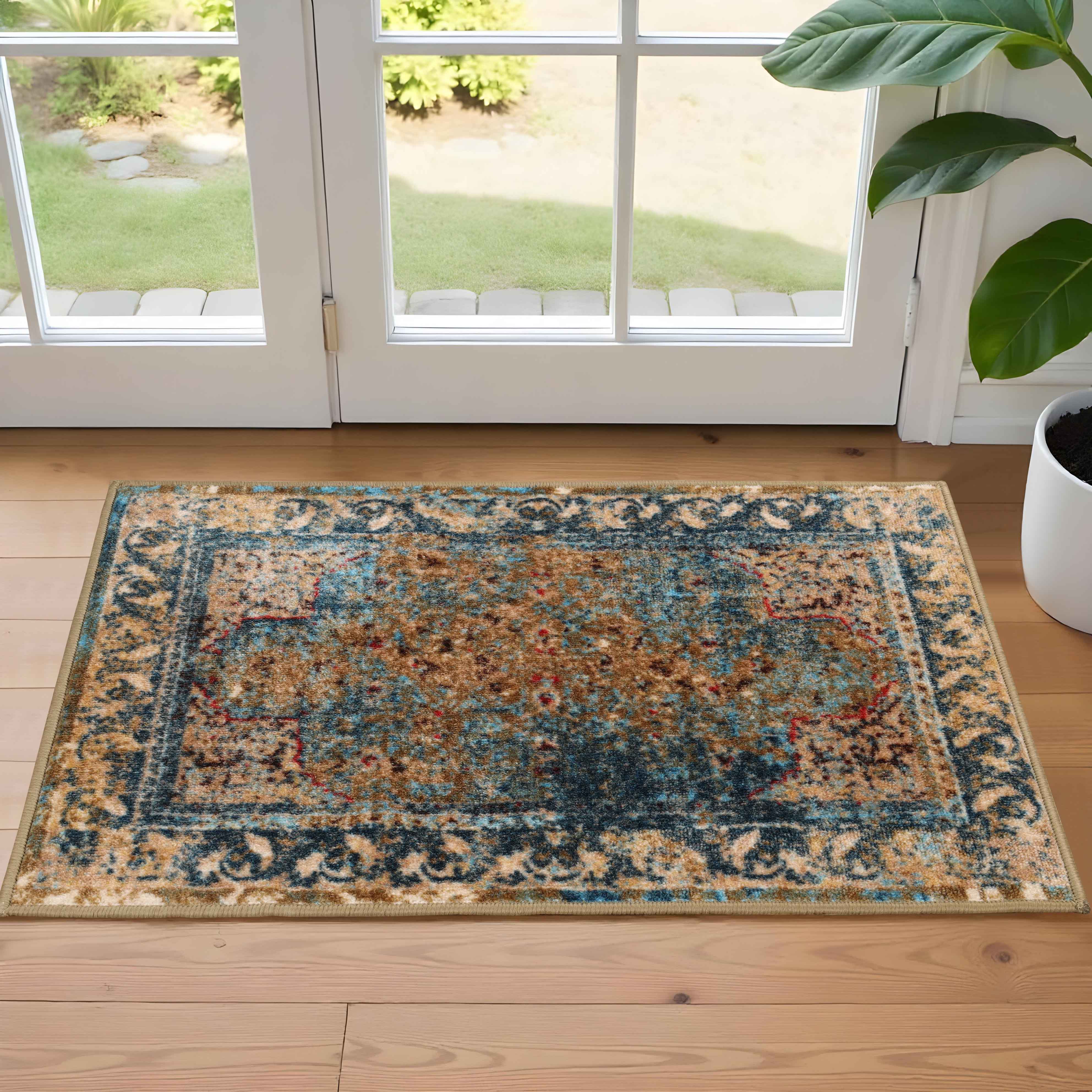 Angeles Traditional Washable Large Non-Slip Area Rug or Runner Rug - Perfect for Living Room, Bedroom, Hallway & High Traffic Areas
