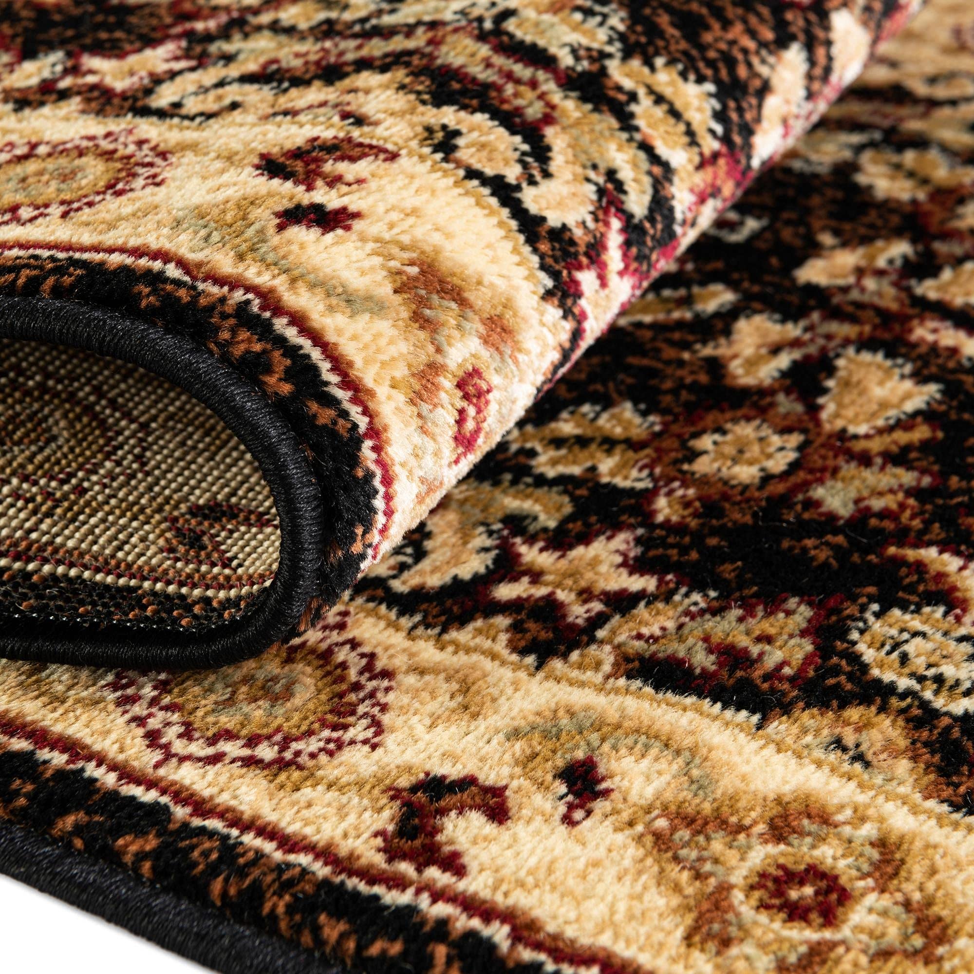 Premium 12 Ft Black Runner Rug - Soft Medium-Pile Carpet for Hallway & Entryway | Durable Non-Slip Home Decor | Perfect for High Traffic Areas, Living Rooms & Bedrooms