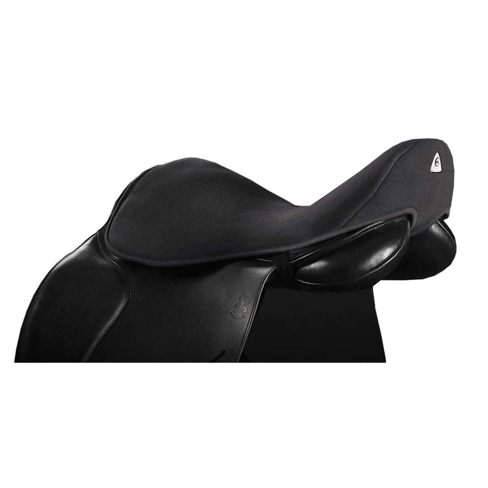 Acavallo Gel Seat Saver for Horses - Black, Large Size - Comfortable & Shock-Absorbing Saddle Pad for Riding, Training & Show Jumping