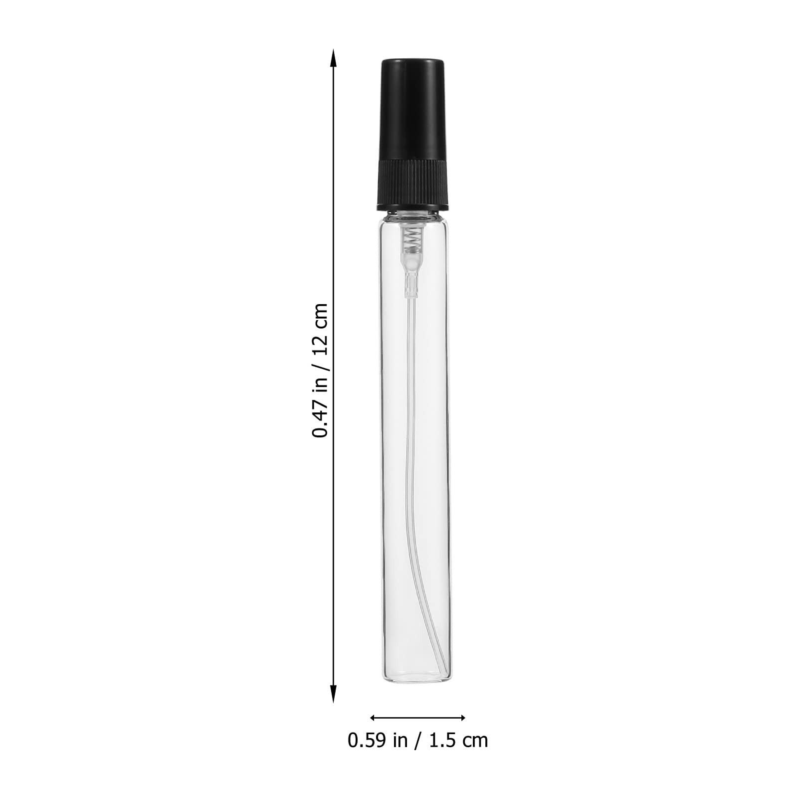 Minkissy 20-Pack 10ml Refillable Glass Perfume Spray Bottles - Travel-Sized Mini Perfume Atomizers for Essential Oils & Fragrances, Fine Mist Sample Vials (Black) - Perfect for DIY Perfume Mixing, Travel Toiletries & Gift Sets