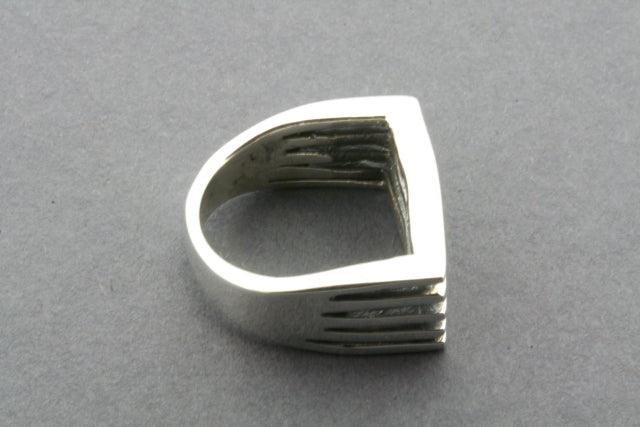 5 Section Sterling Silver Signet Ring for Men & Women - Personalized Engraved Initials - Classic Vintage Style Jewelry Gift for Wedding, Anniversary & Special Occasions
