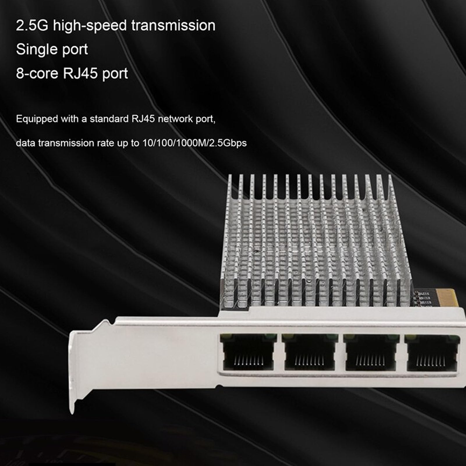 4 Port PCI Express Gigabit Ethernet Network Card - 10/100/1000M/2.5Gbps PCIe RJ45 Adapter for Desktop PC, Server, Gaming & Workstation (Supports Windows/Linux) - Ideal for High-Speed Networking, Online Gaming & Data Transfer