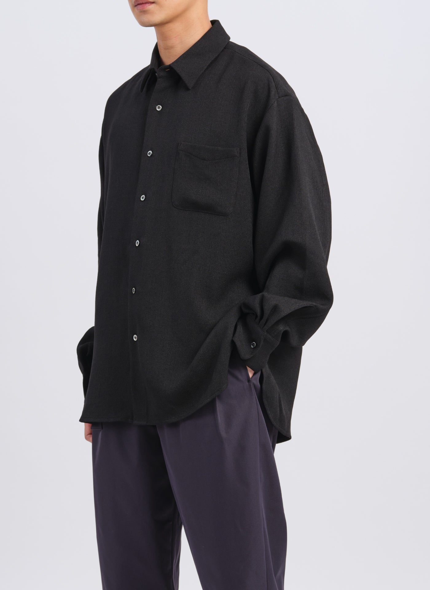 Premium Polyester Dobby Classic Shirt for Men - Comfortable Business Casual Wear for Office & Formal Occasions