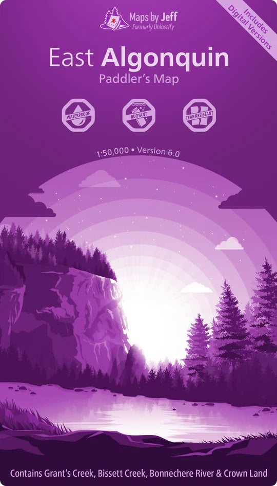 Jeff East Algonquin Maps - Premium Waterproof Hiking & Camping Maps for Outdoor Adventures in Algonquin Park