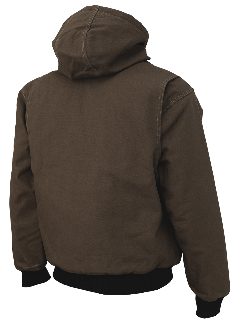 Tough Duck Classic Hooded Duck Bomber Jacket WJ30 - Waterproof & Windproof Men's Work Jacket for Outdoor, Construction & Winter Wear