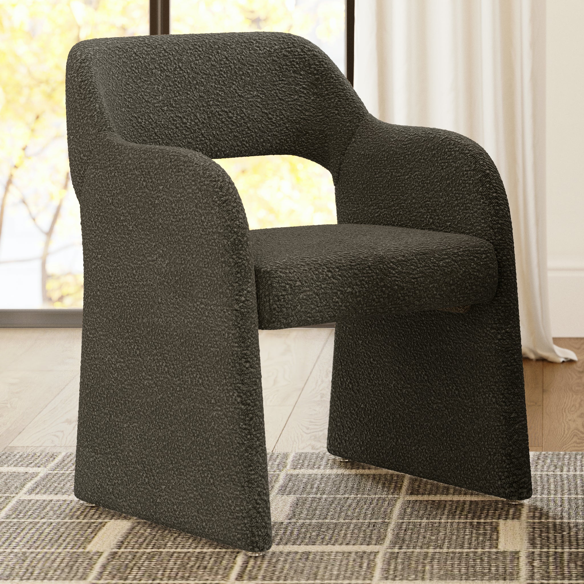 Chios Modern Dining Chair - Sturdy Wooden Kitchen Chair with Cushion - Comfortable & Stylish for Dining Room, Kitchen, Breakfast Nook, and Home Decor
