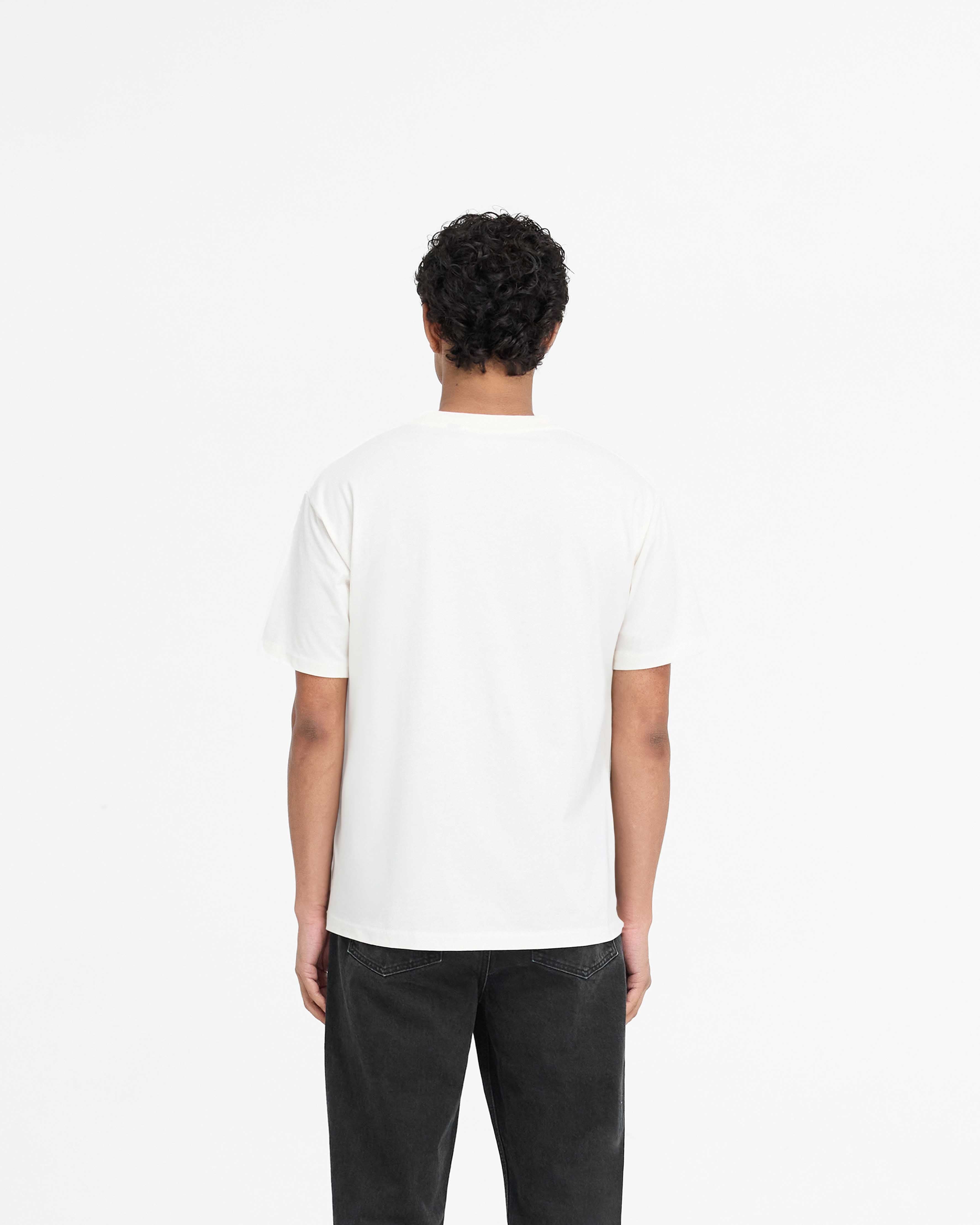 Script Logo T-Shirt - Flat White Cotton Tee for Men & Women | Casual Wear, Street Style, Everyday Outfits