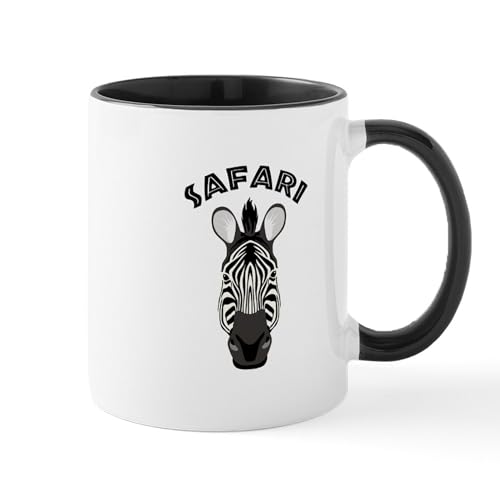 White/Black Inside - Zebra Safari Mugs