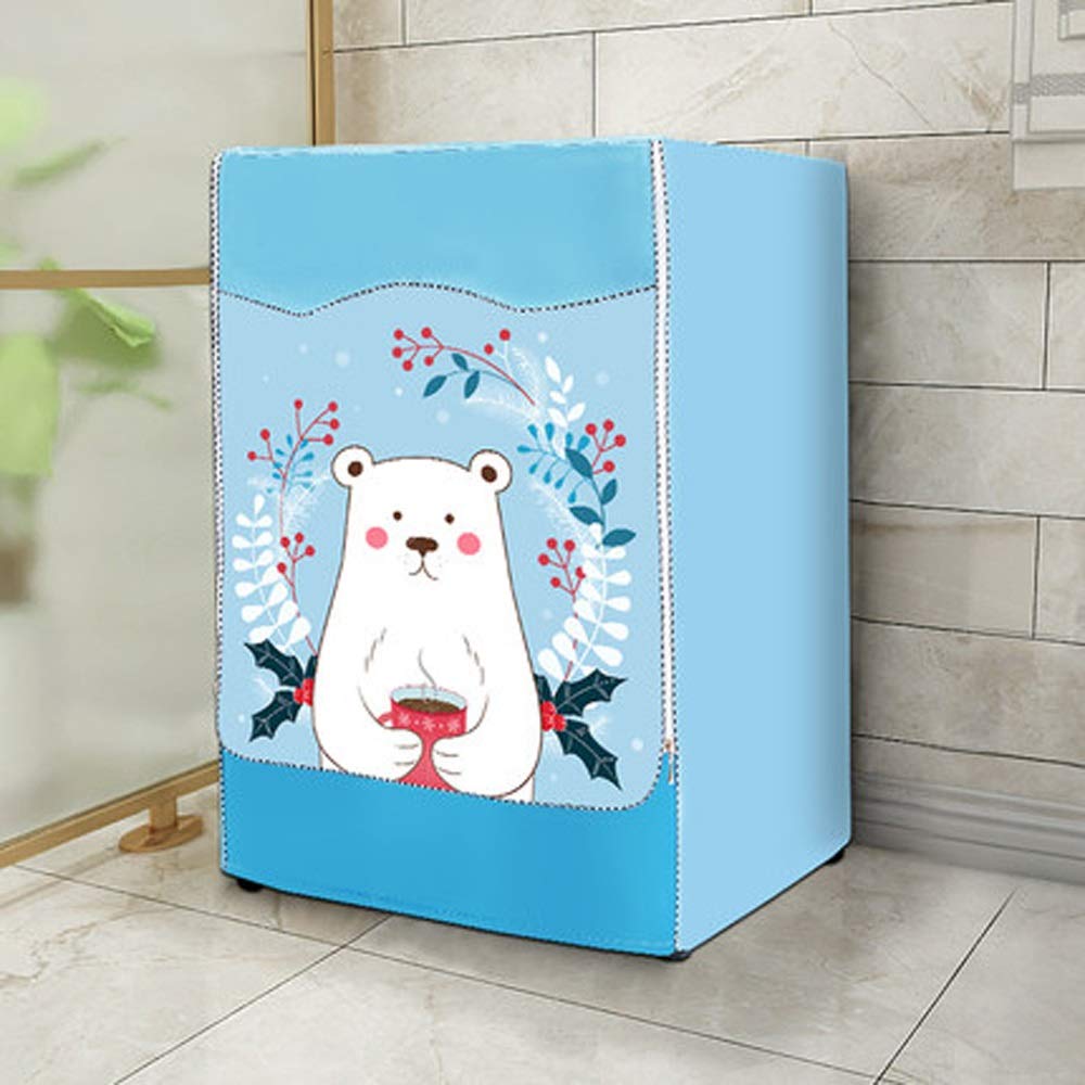 Zhangmeiren Universal Waterproof Sunscreen Drum Washing Machine Cover - Large Size (L), Blue - Protects Appliances from Dust & Sun Damage | Perfect for Laundry Rooms, Basements & Outdoor Use